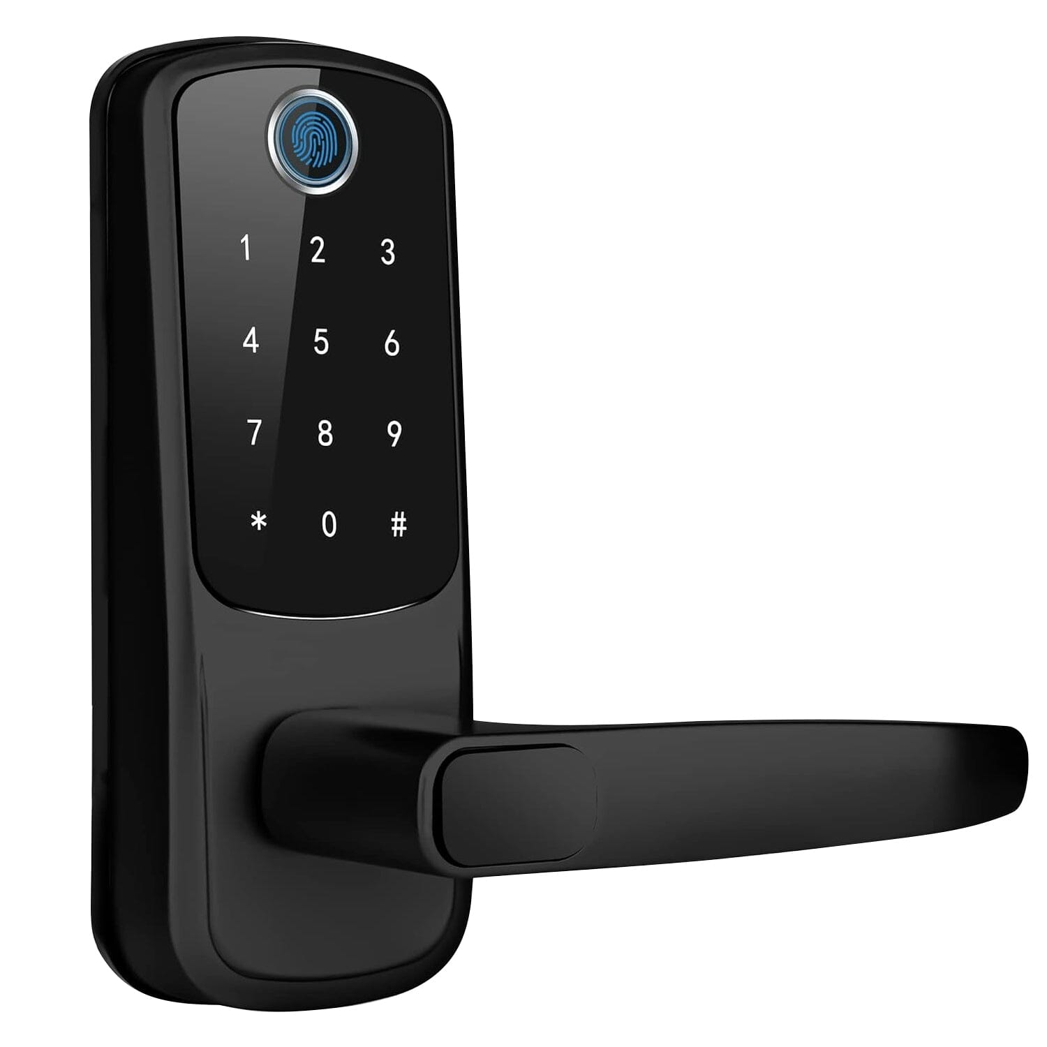 Smart Door Lock with Handle Fingerprints Passcode Keys Fobs App Control Discount Sale Online