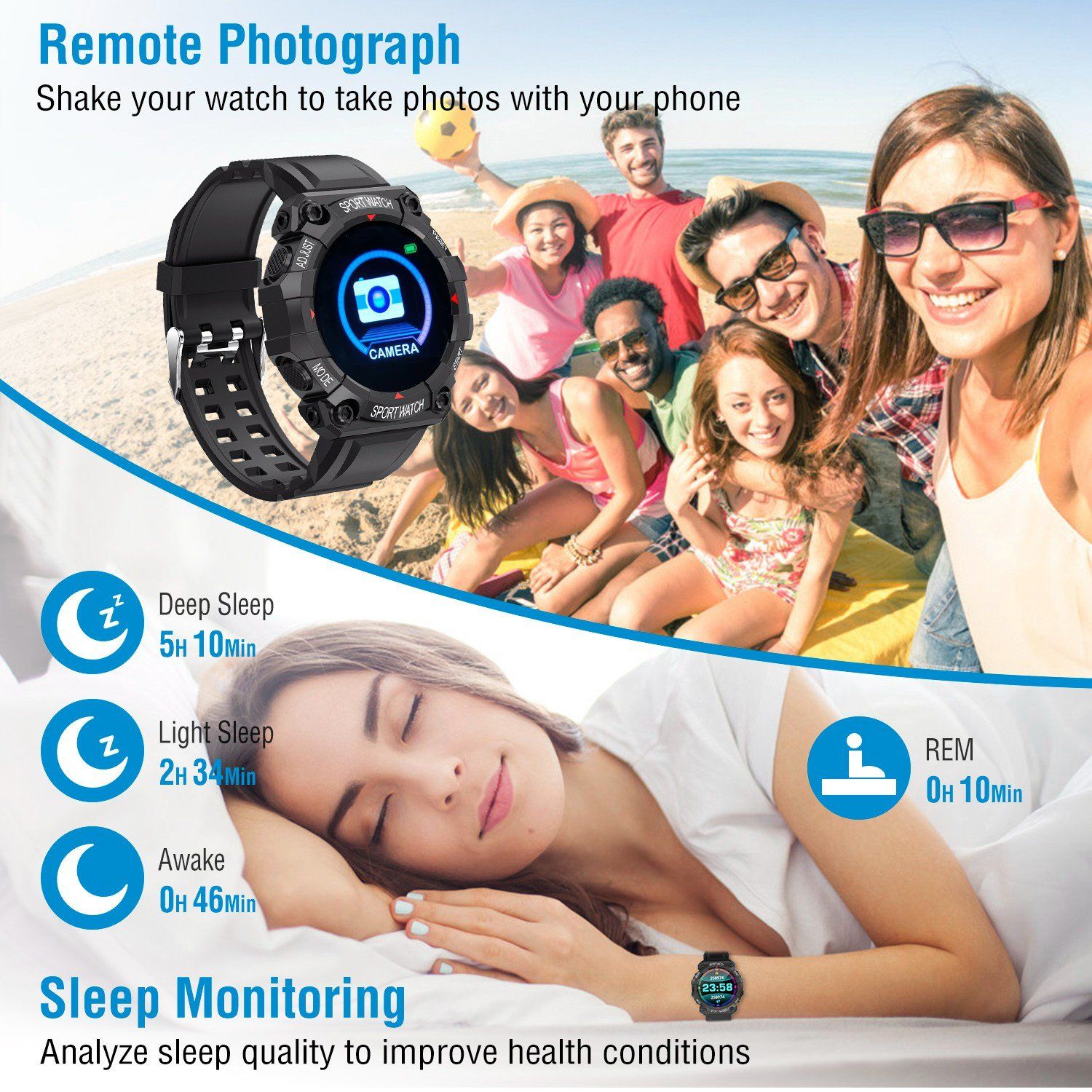 Sport Bracelet with Heart Rate Blood Pressure Sleep Monitor Collections