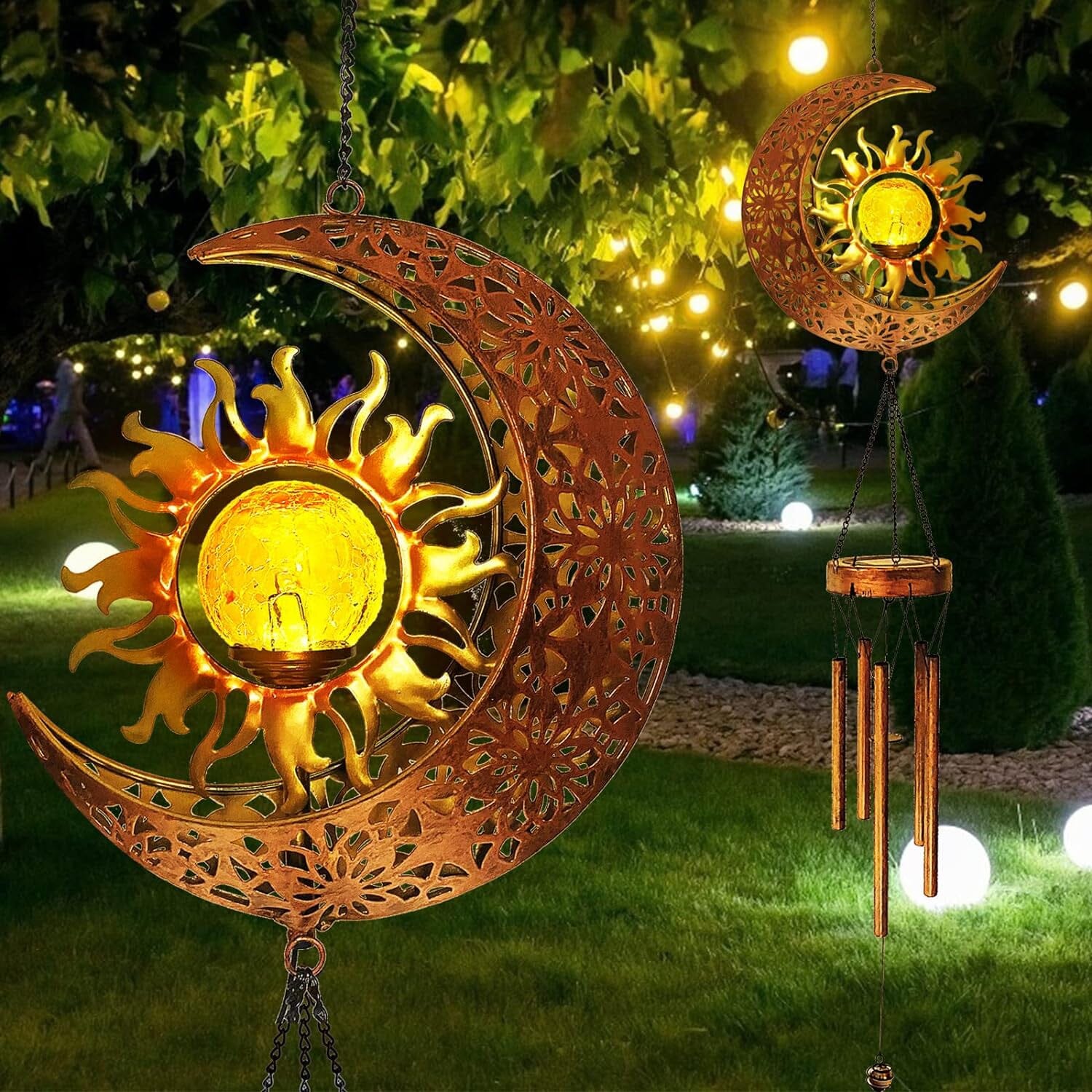 Solar Wind Chimes Garden Decorative Wind Chime Light Outlet 2025 Newest