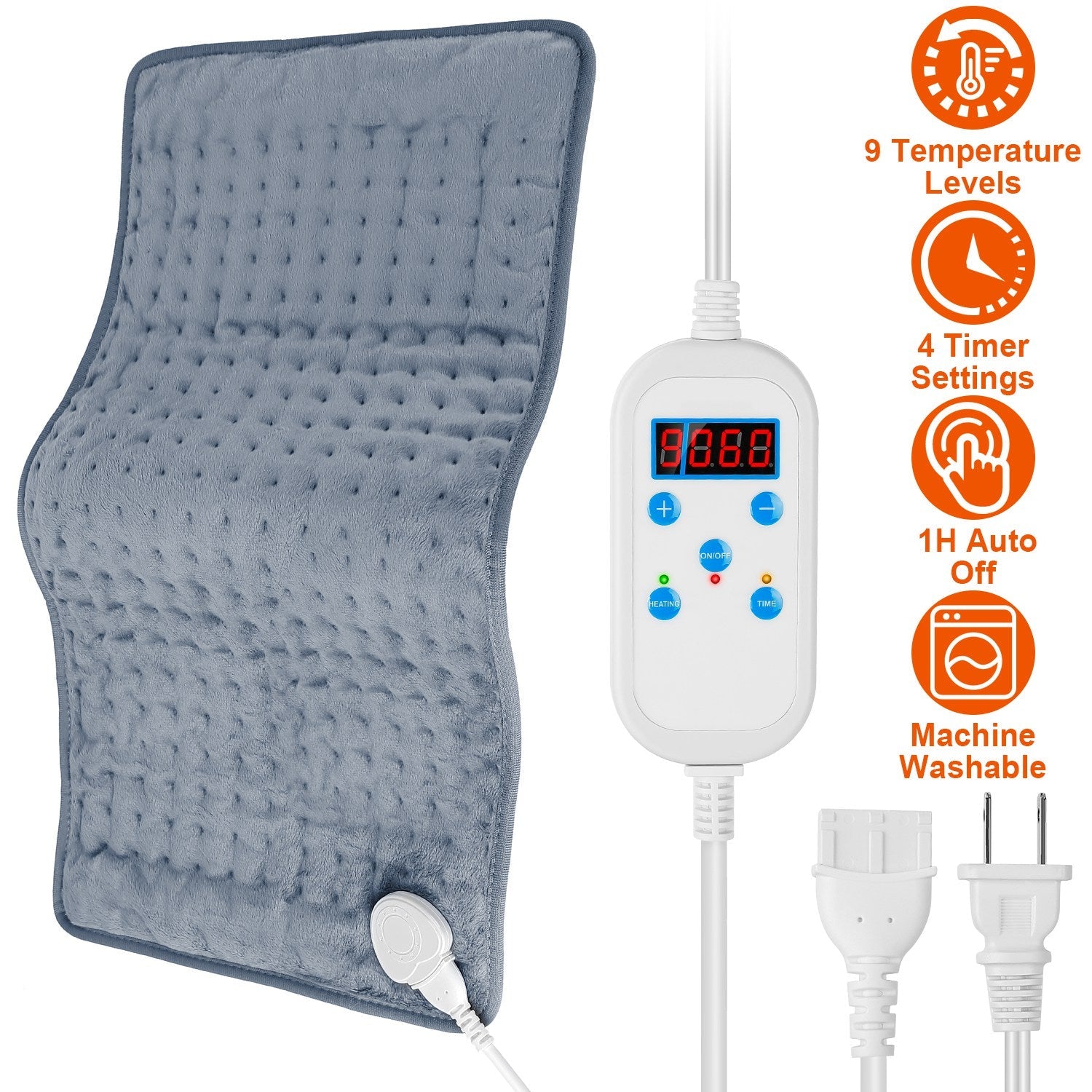 Electric Heating Pad with 9 Temperature Levels Free Shipping Inexpensive