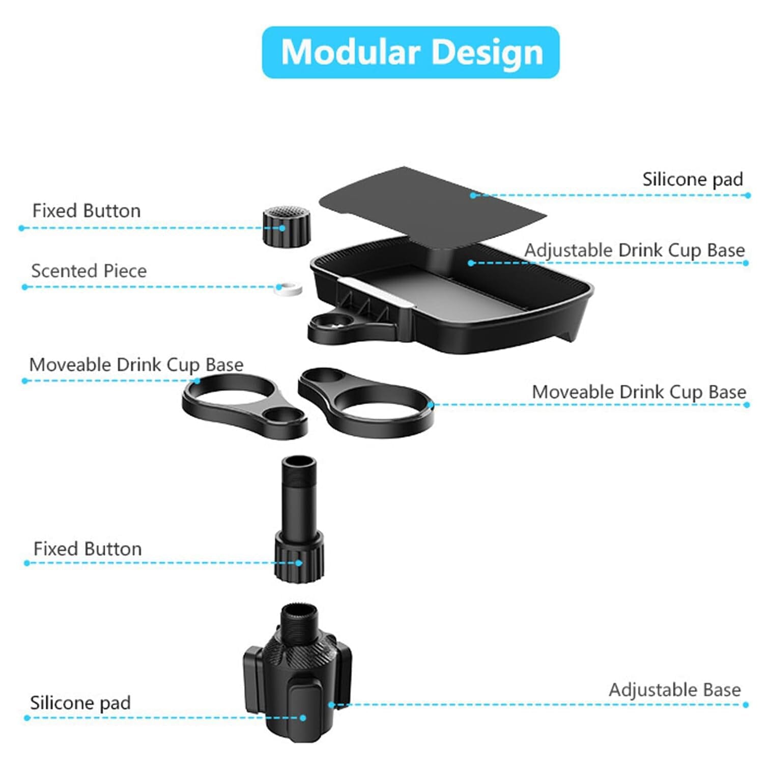 Car Cup Holder Detachable Extender Food Tray with Phone Holder Cheap Sale 100% Guaranteed