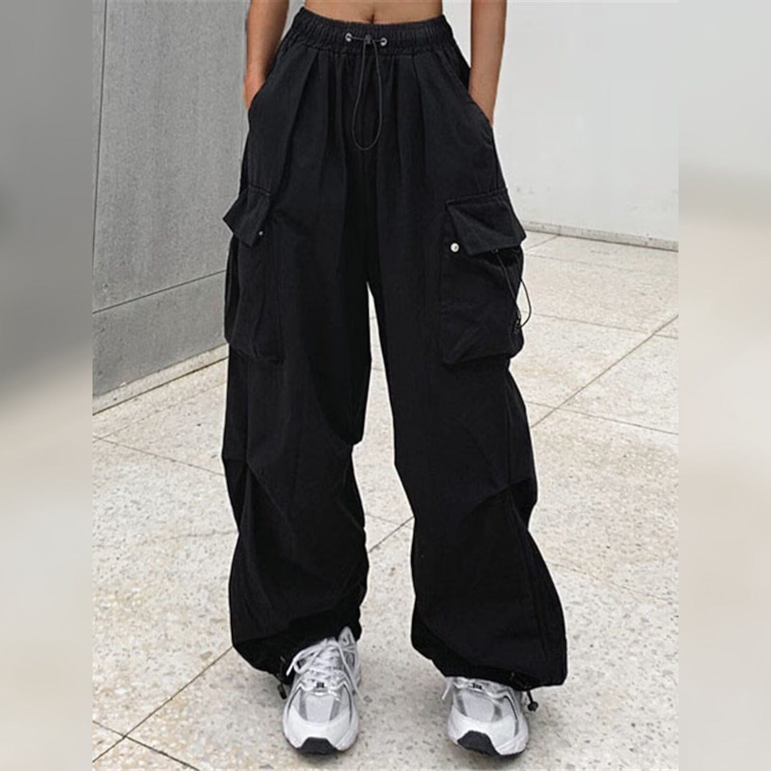 Women's Cargo Baggy Pants High Waist Cheap Pice Top Quality