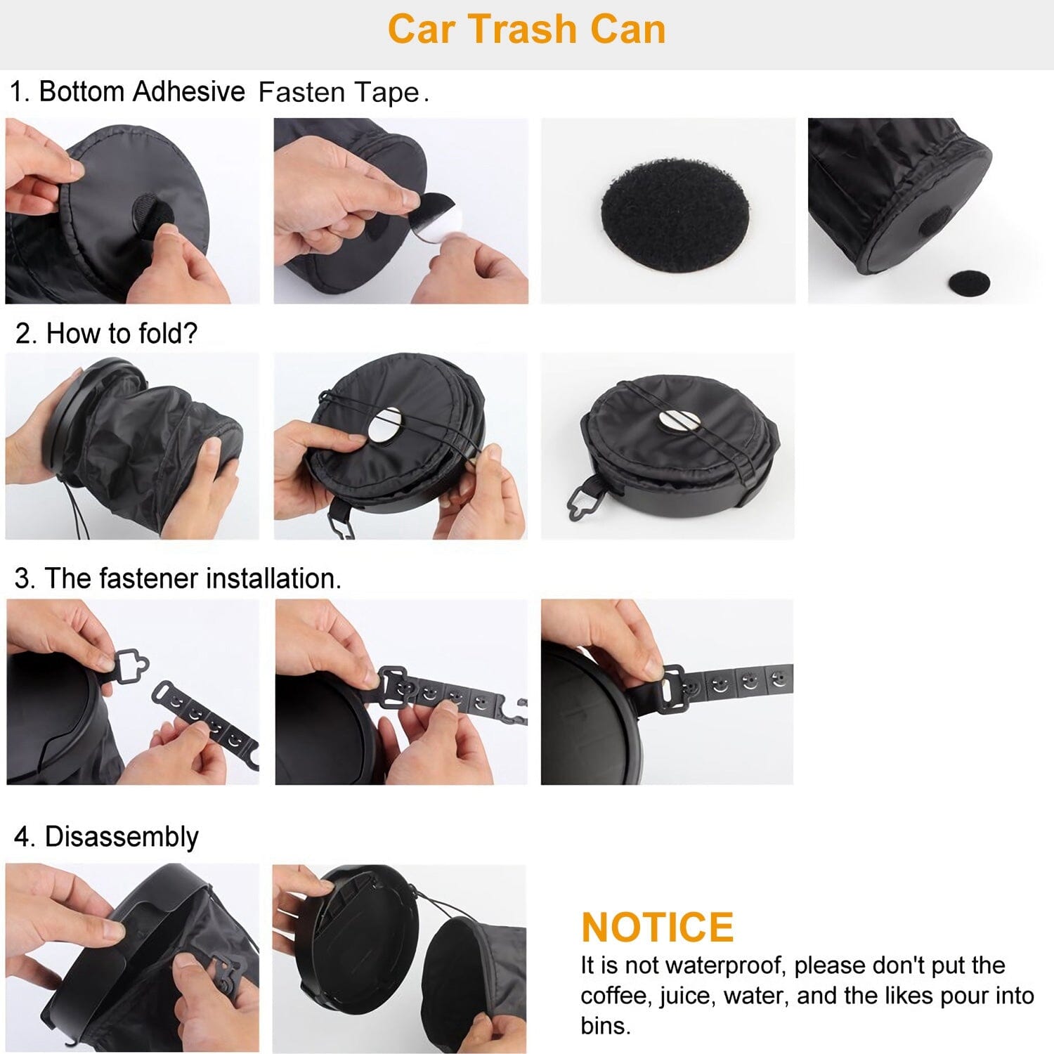 Universal Portable Car Trash Can Sale Discount