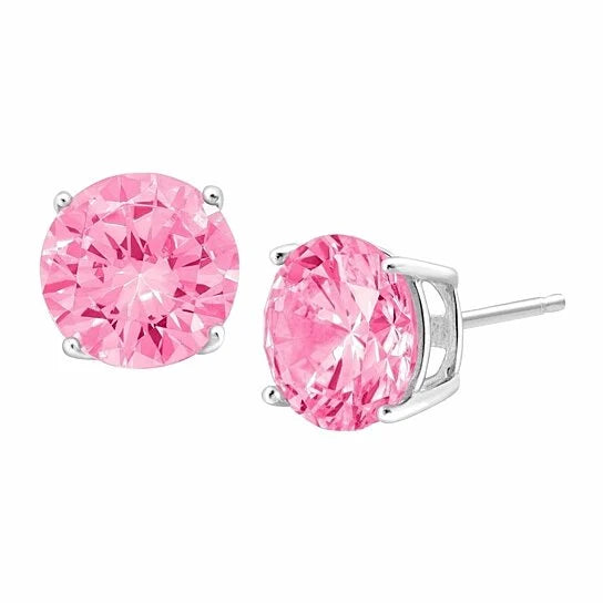 925 2.00 Cttw Genuine Pink Sapphire Gemstone Studs Clearance Original