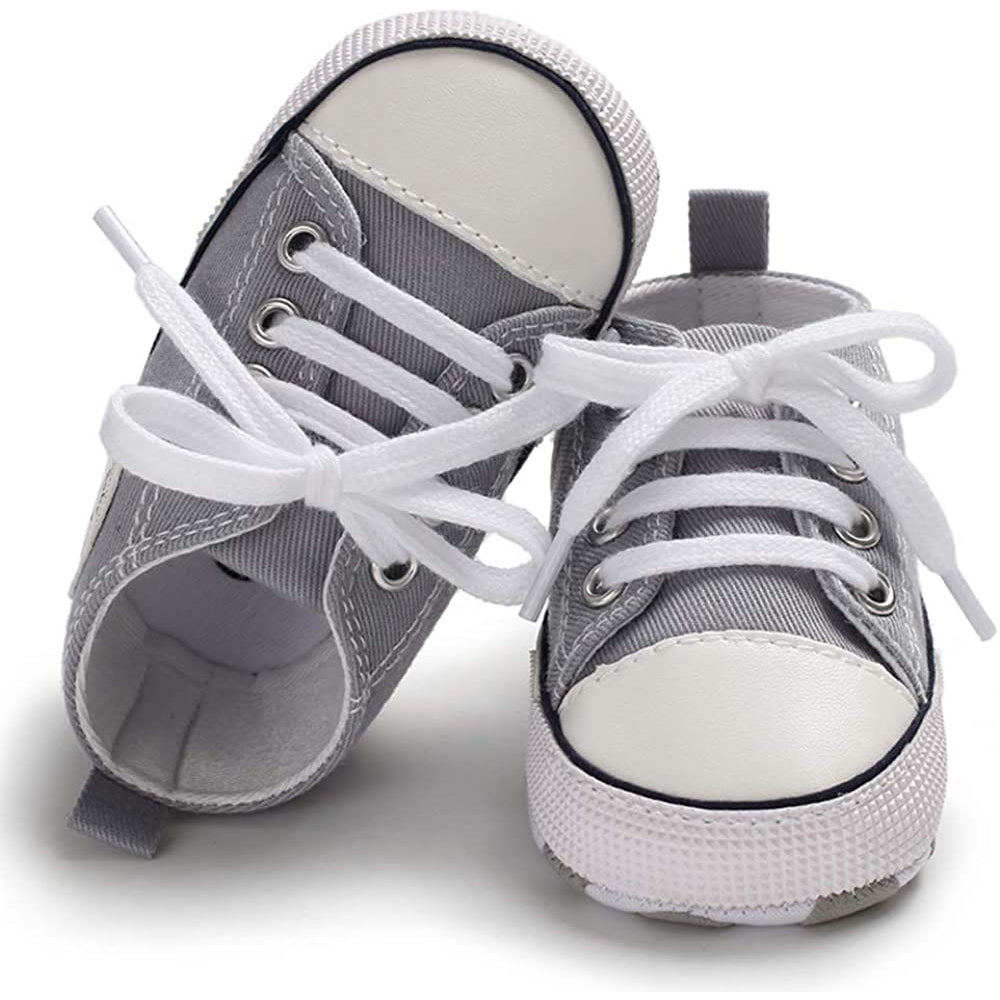 Unisex High Top Sneaker Soft Anti-Slip Sole Newborn Infant Denim Shoes Visit