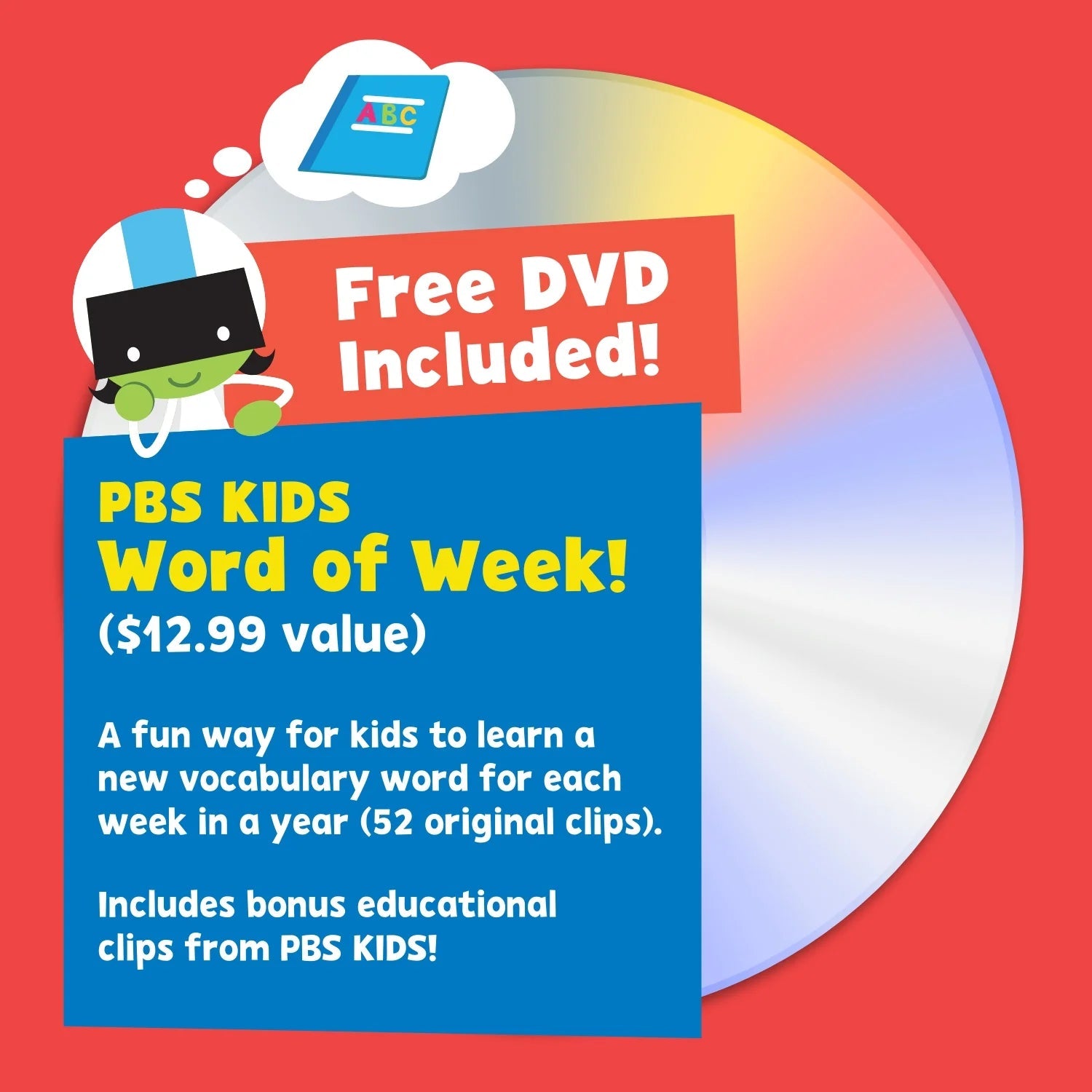 PBS Kids Playtime Pad PBDV704DVDB 7 Tablet with DVD - 1.3GHz -16 GB Storage - 1024 x 600 - Android 7.1 Free Shipping Cost