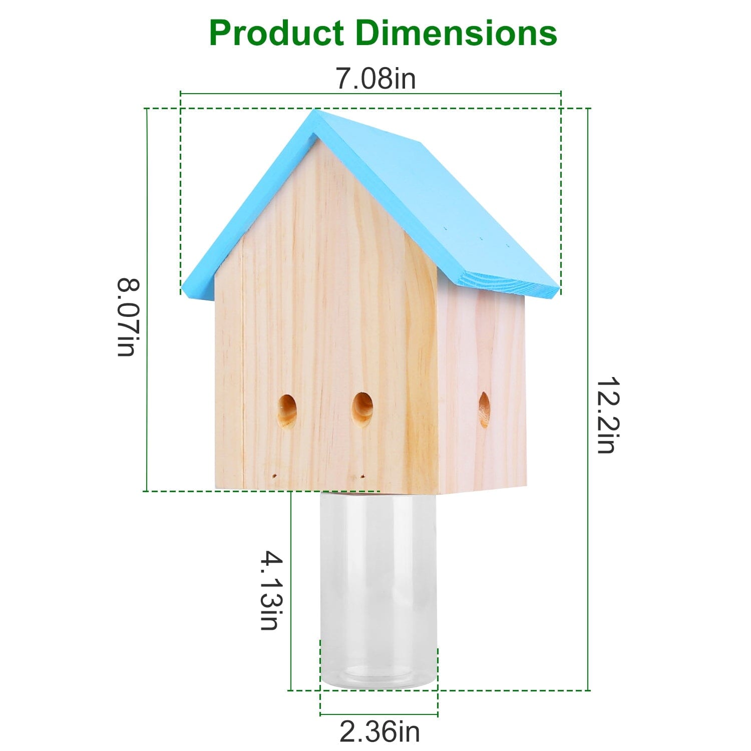 Wood Carpenter Bee Trap Outdoor Natural Pine Wood Comfortable Cheap Online