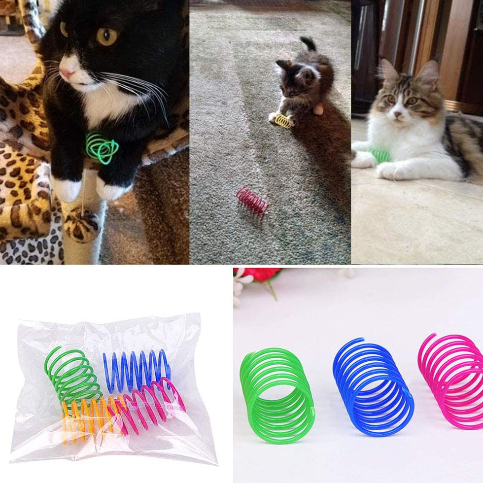 12-Piece: Cat Coil Spring Toy Popular Sale Online