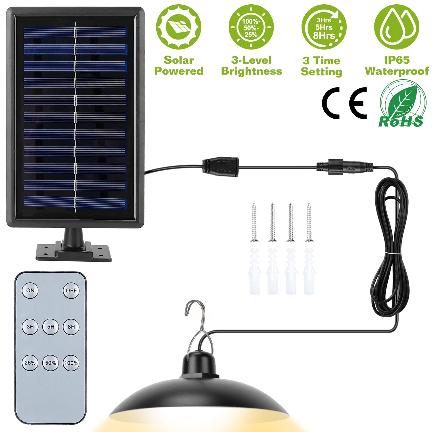 Solar Shed Light Sensor Hanging Lamp Cheap Sale Inexpensive