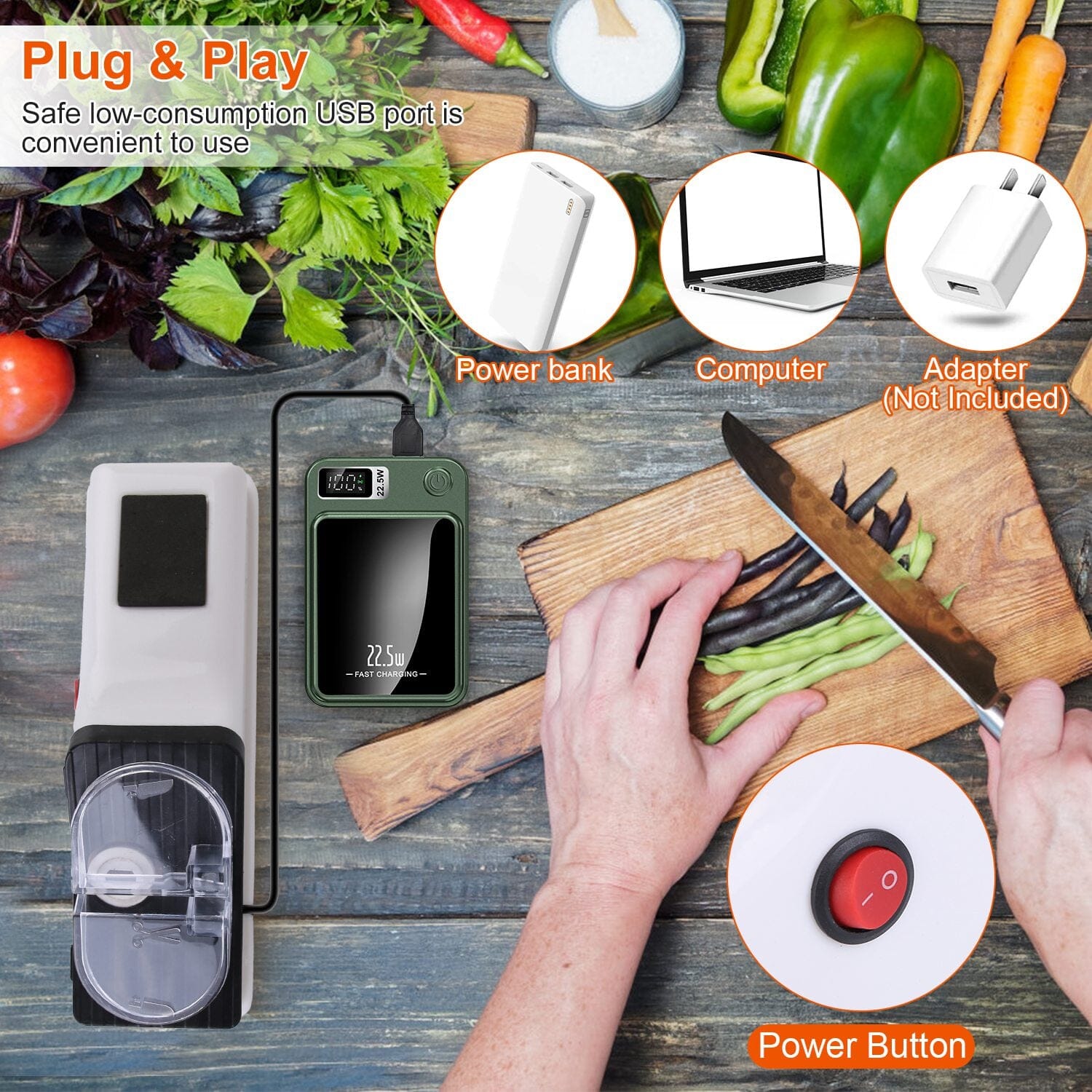 Electric Knife Sharpener with USB Plug From China Cheap Pice