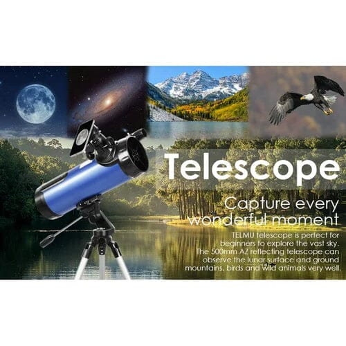 Telescope for Beginner 114mm Aperture 500mm AZ Mount Astronomical Reflector Clearance Official