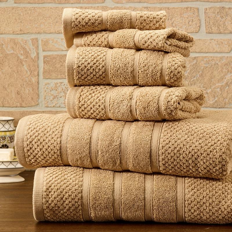 6-Piece Bibb Home Absorbent 100% Egyptian Cotton Towel Set Free Shipping Factory Outlet