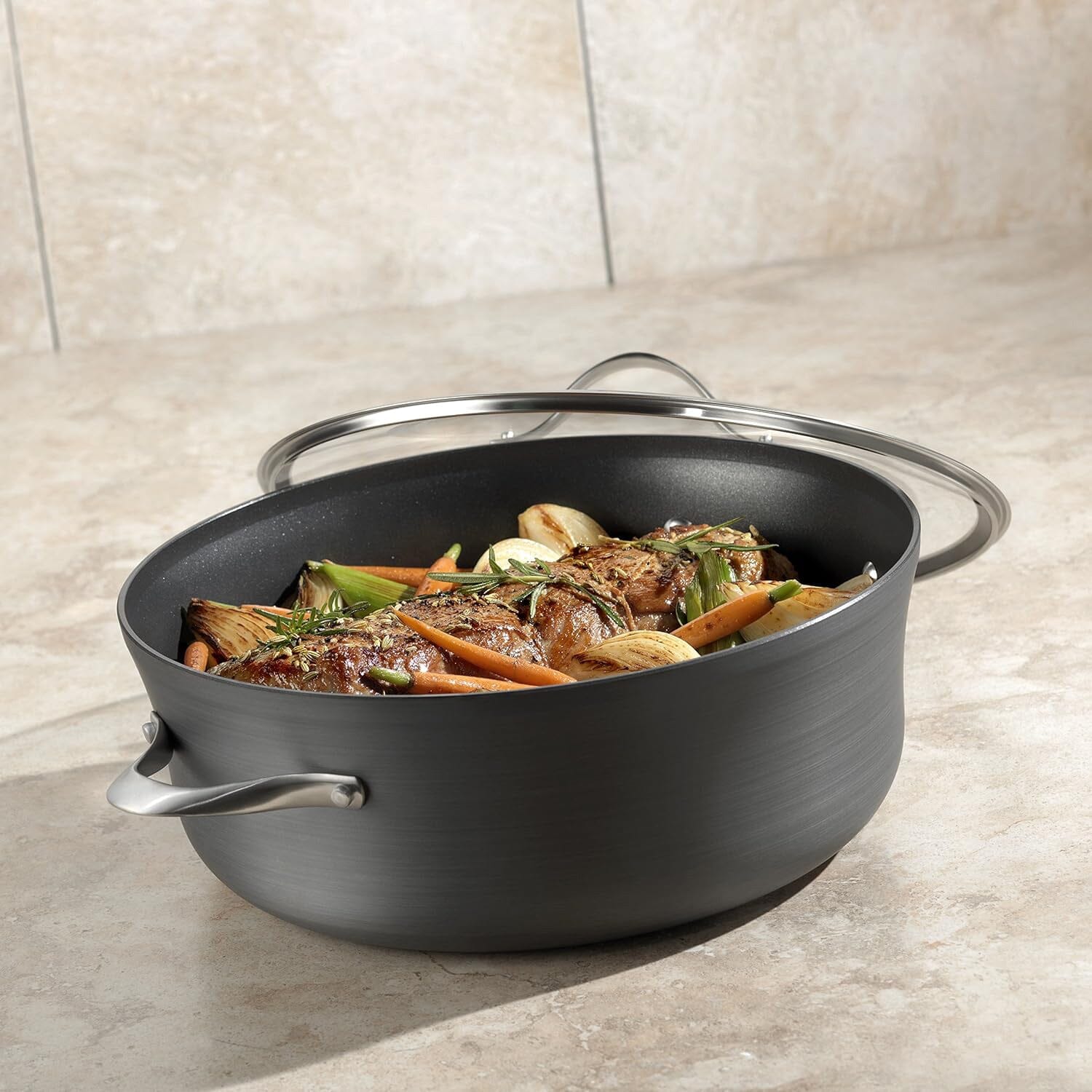 Calphalon Contemporary Nonstick 8.5-Quart Covered Dutch Oven 100% Original