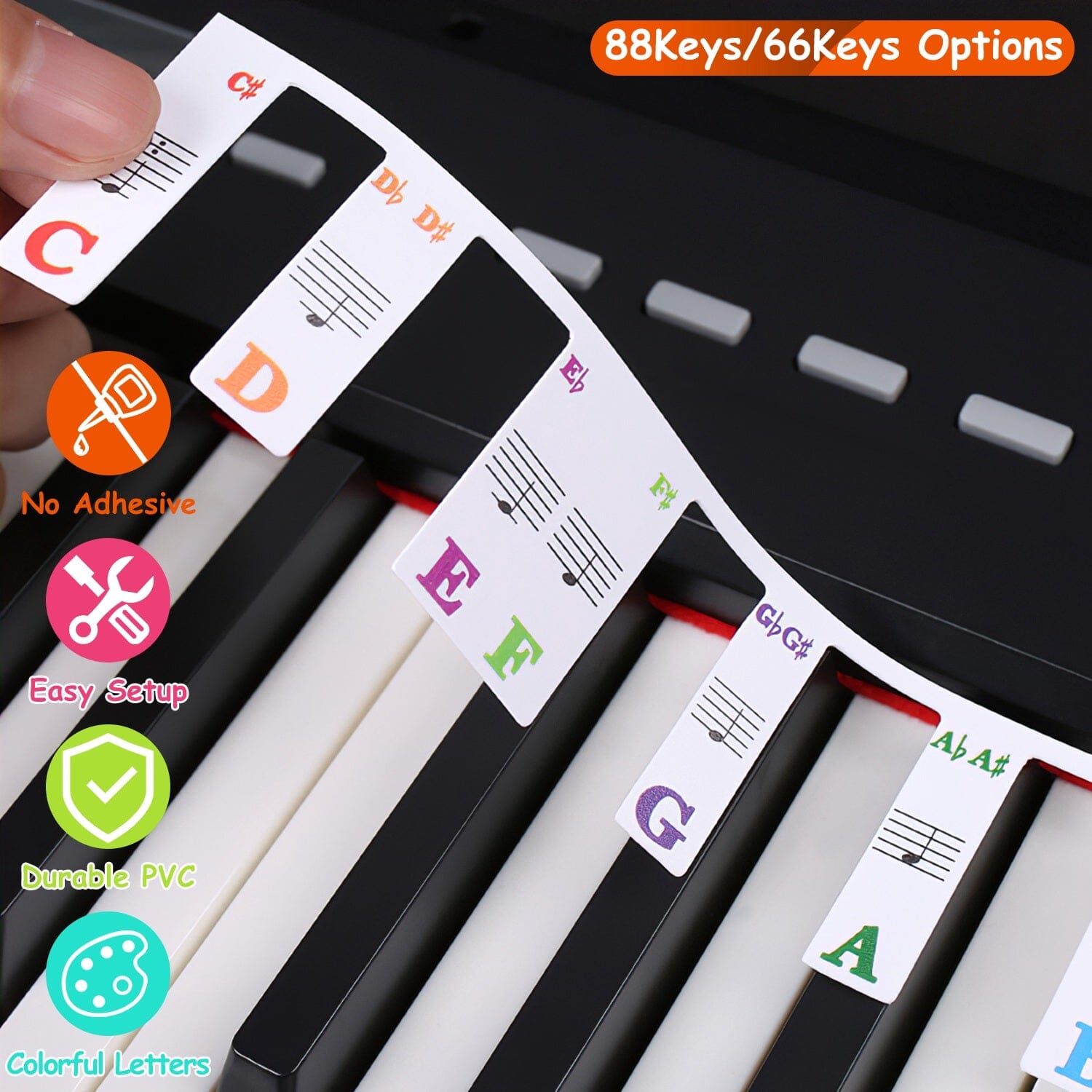 Removable PVC Piano Keyboard Stickers Discount Fast Delivery