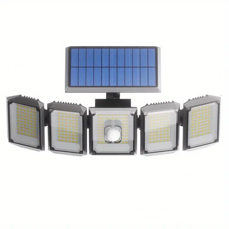 5 Heads Solar 300 LED Light Outdoor Motion Sensor Waterproof Wide-angle Illumination Wall Lamp Sale New