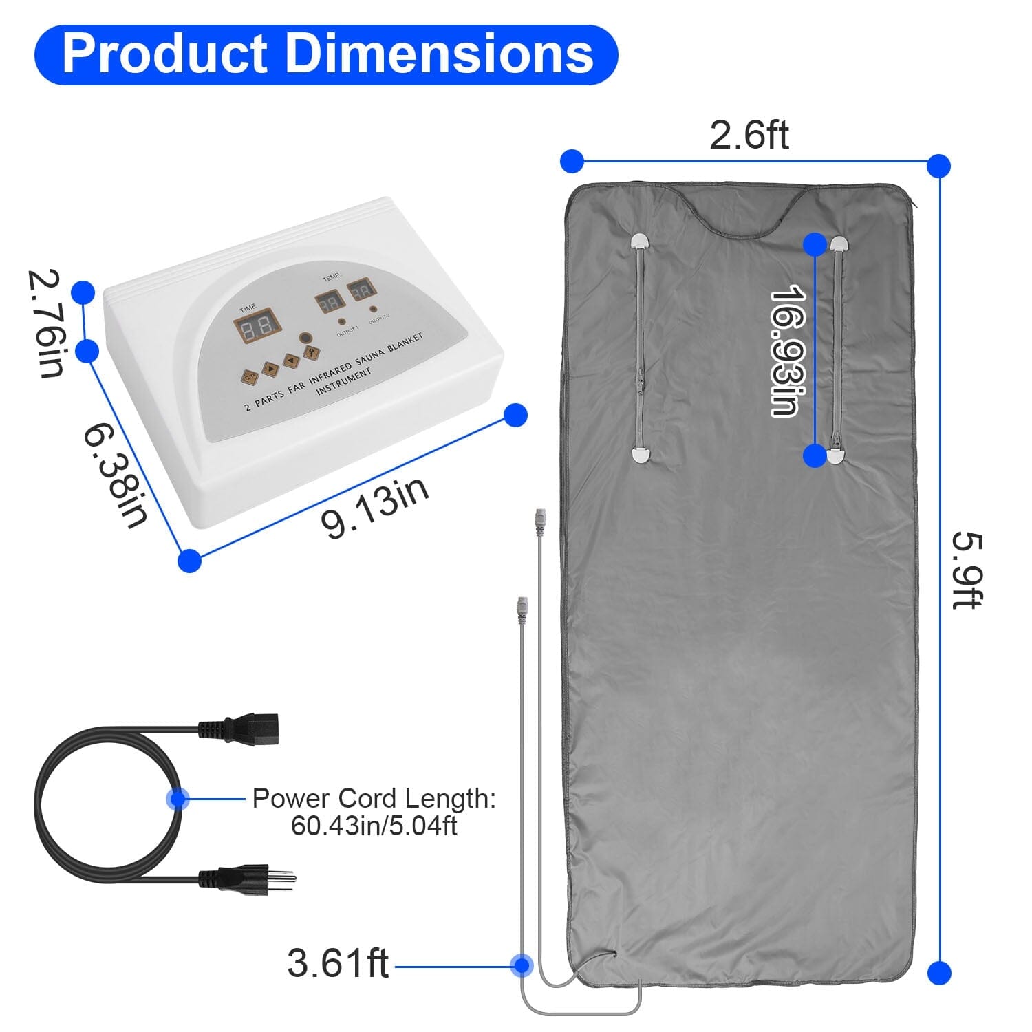 5.9 X 2.6 Ft. Infrared Sauna Blanket Inexpensive