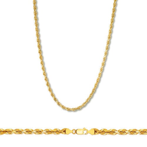 Rope Chain in Yellow Gold - 3mm From China Sale Online