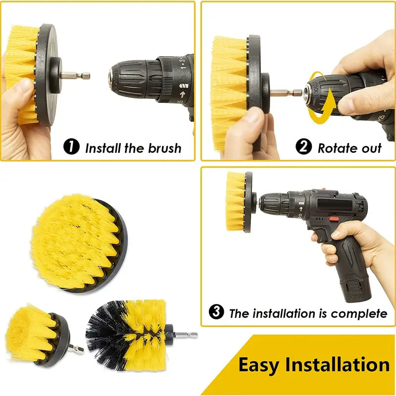 3-Piece Set: Power Scrubber Wash Cleaning Brushes Tool Kit Free Shipping Cheap Online