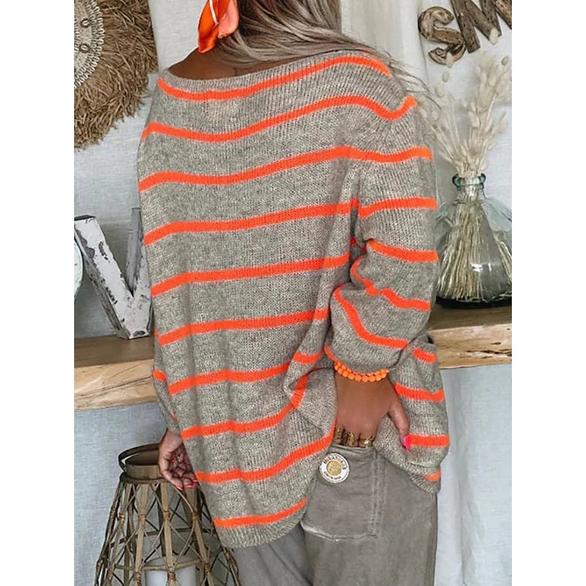 Women's Pullover Jumper Cable Knit Tunic Knitted Print Crew Neck Free Shipping Looking For