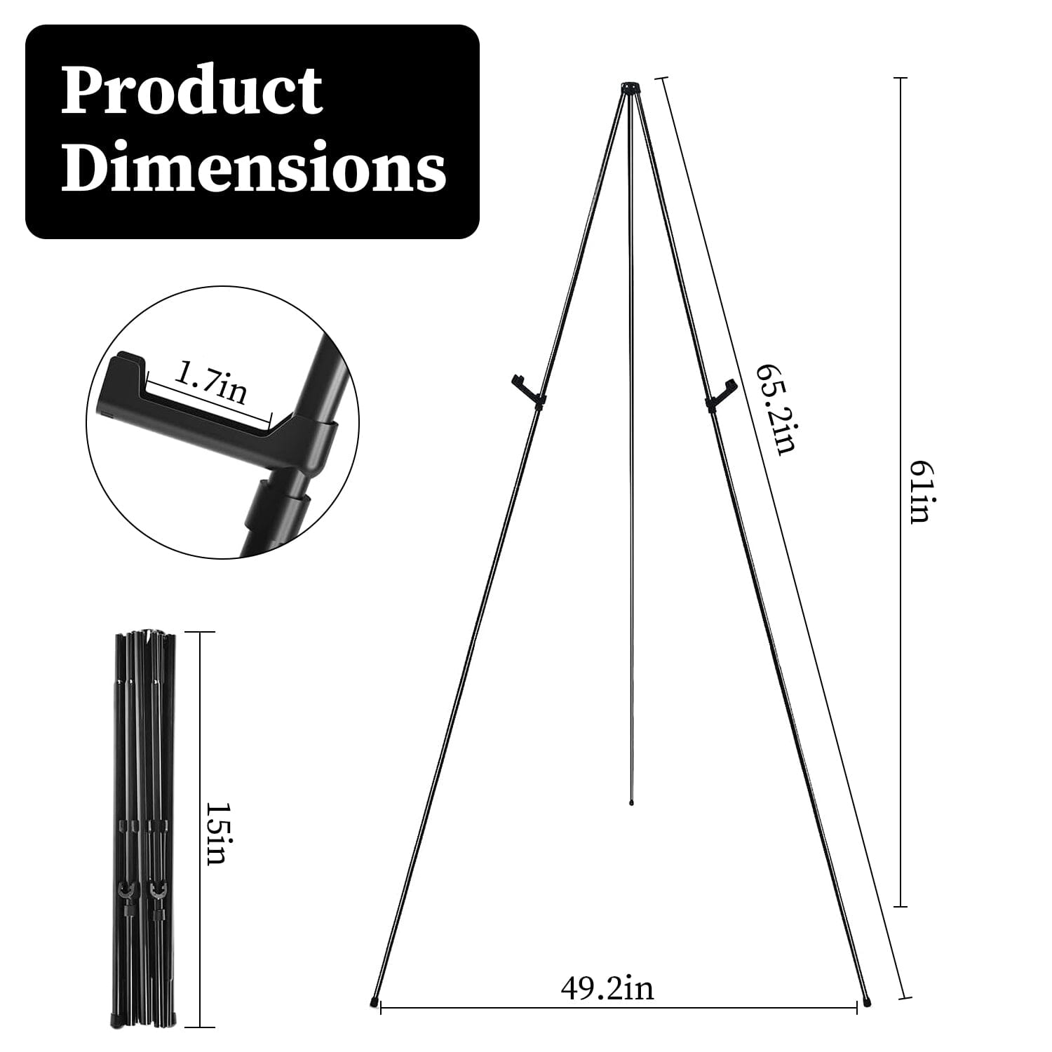 2-Pack: 61 Collapsible A Frame Tripod Easel Iron Alloy Drawing Stand Pick A Best For Sale