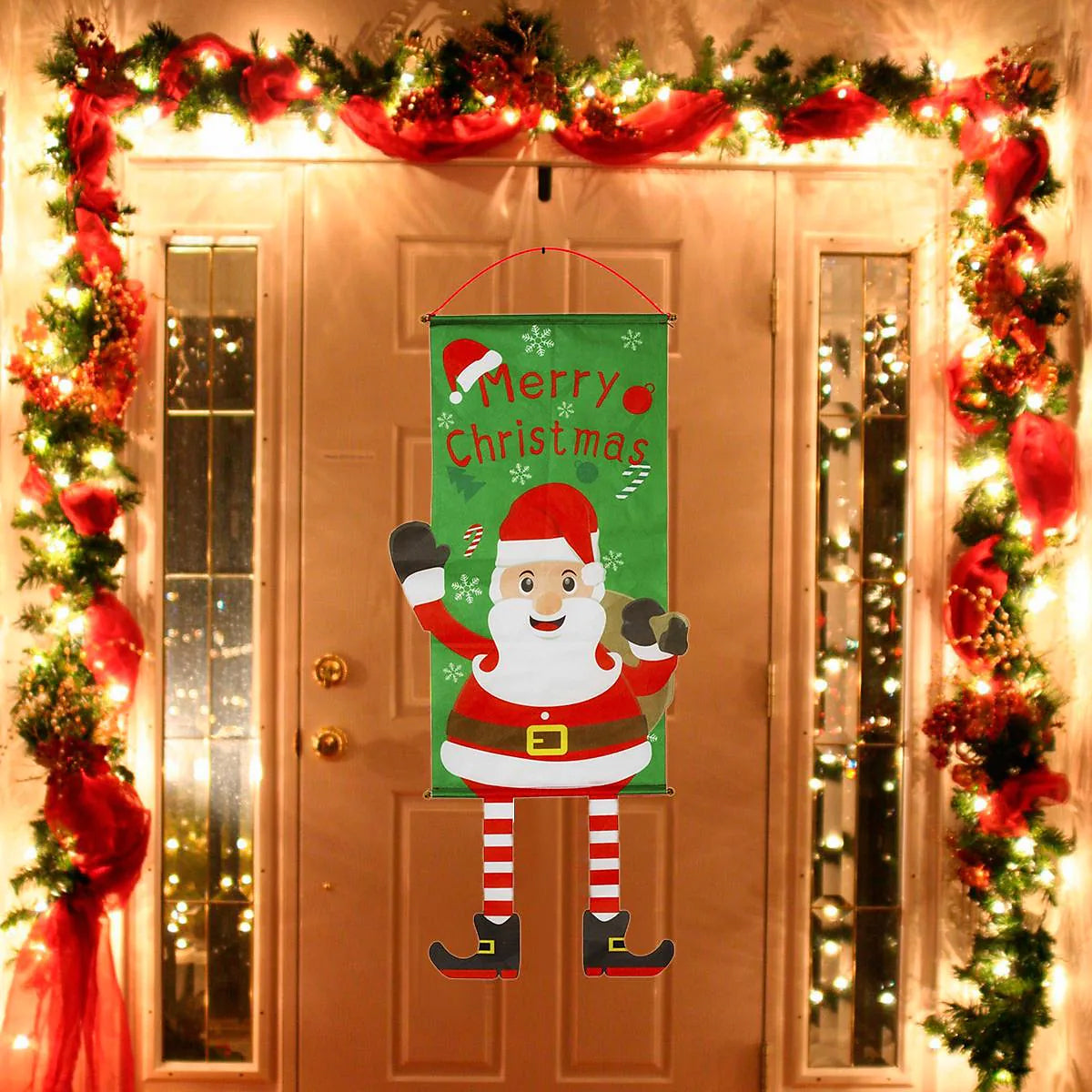 Christmas Door Hanging Flag Decor Discount For Nice