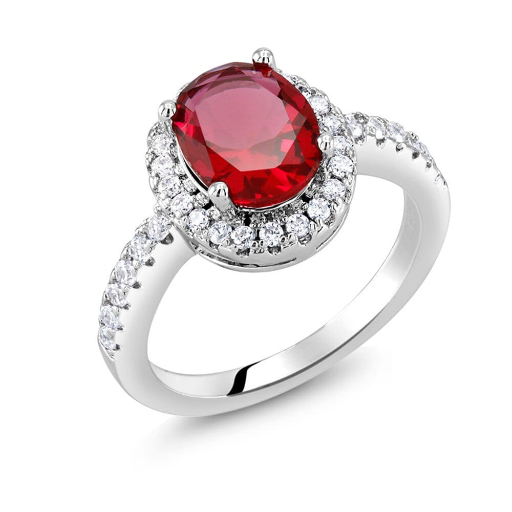 Genuine Ruby Crystal Ladies Ring Buy Cheap Shop