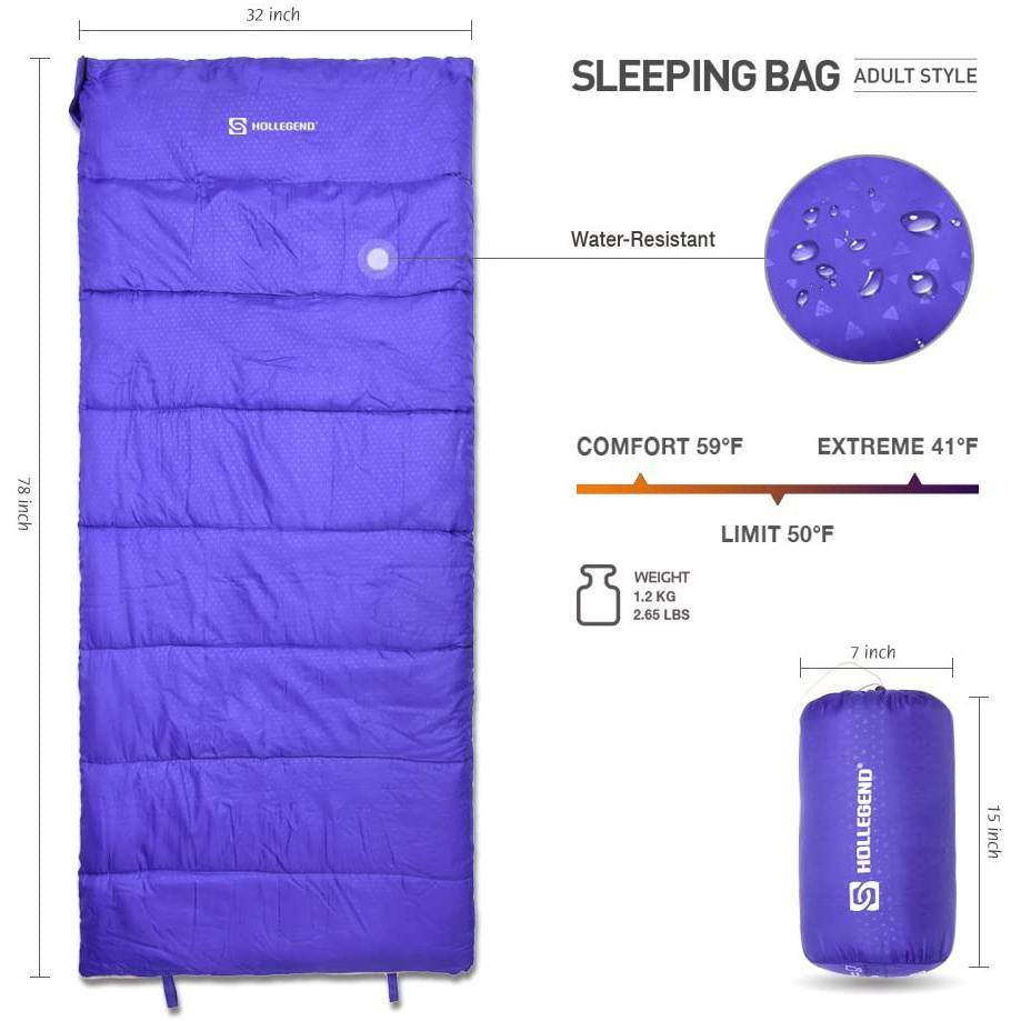 HOLLEGEND Envelope Lightweight Portable Sleeping Bag Clearance Order