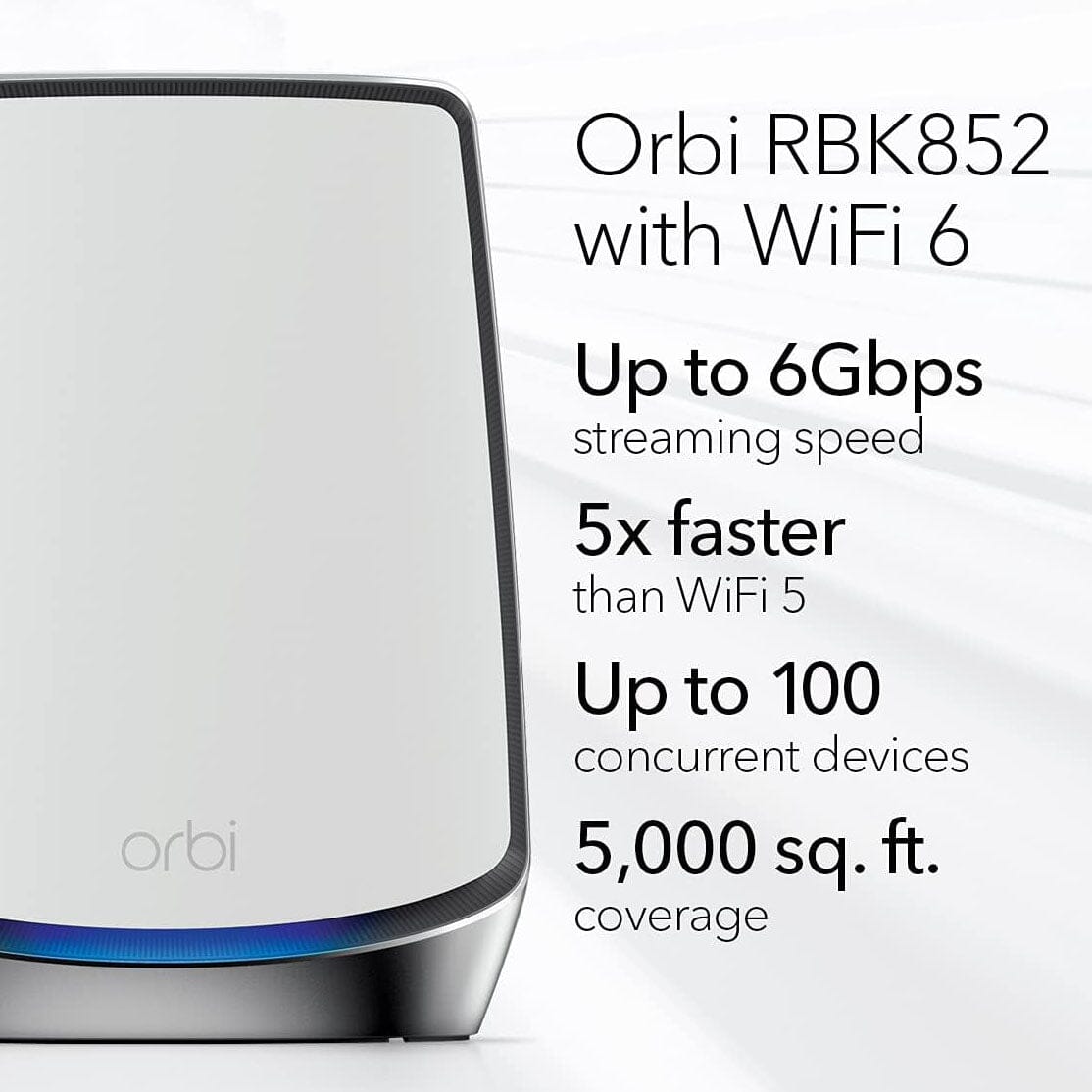 2-Pack: Netgear Orbi Whole Home Tri-band Mesh WiFi 6 System RBK852 Router (Refurbished) Cheap 2025 Newest