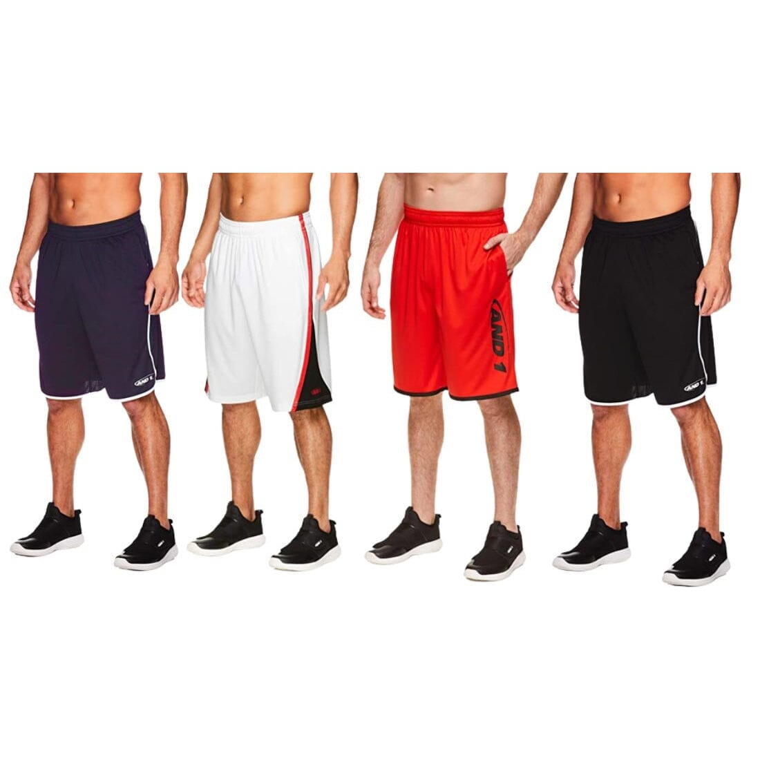 4-Pack: AND1 Men's Active Athletic Performance Shorts Cheap Sale Tumblr