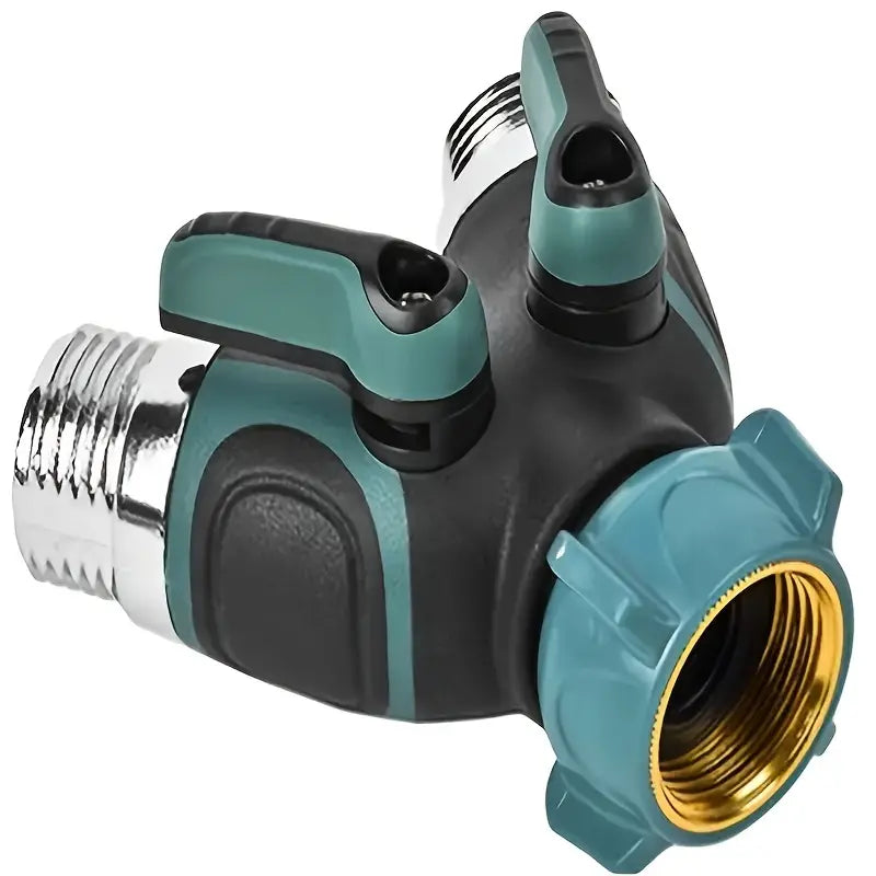 Hose Splitter 2 Way 3/4 Faucet Y Connector with Shut-off Valve Cheap Visit