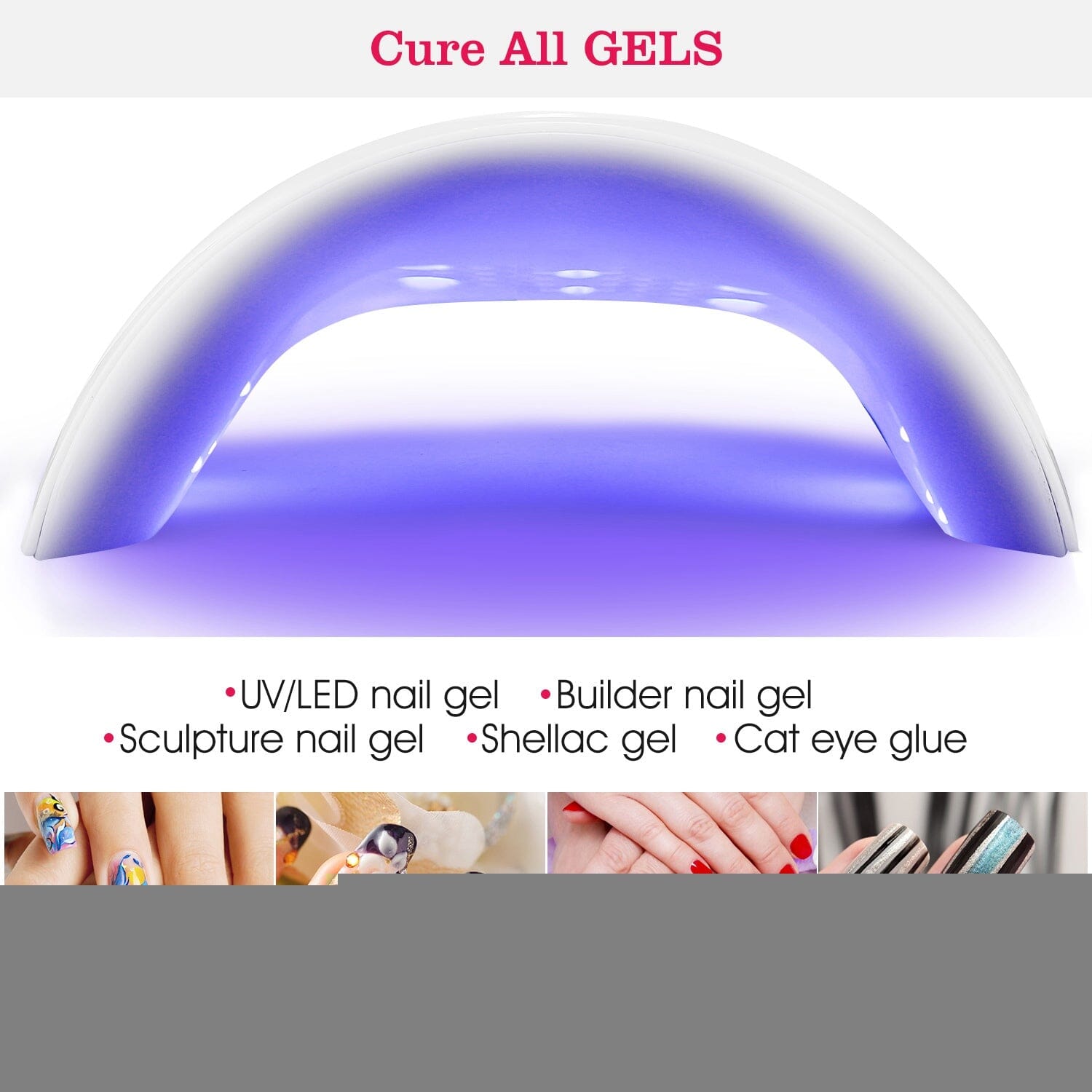 36W UV LED Lamp Nail Gel Dryer 12 LED Sensor Gel Curing Machine Free Shipping With Paypal