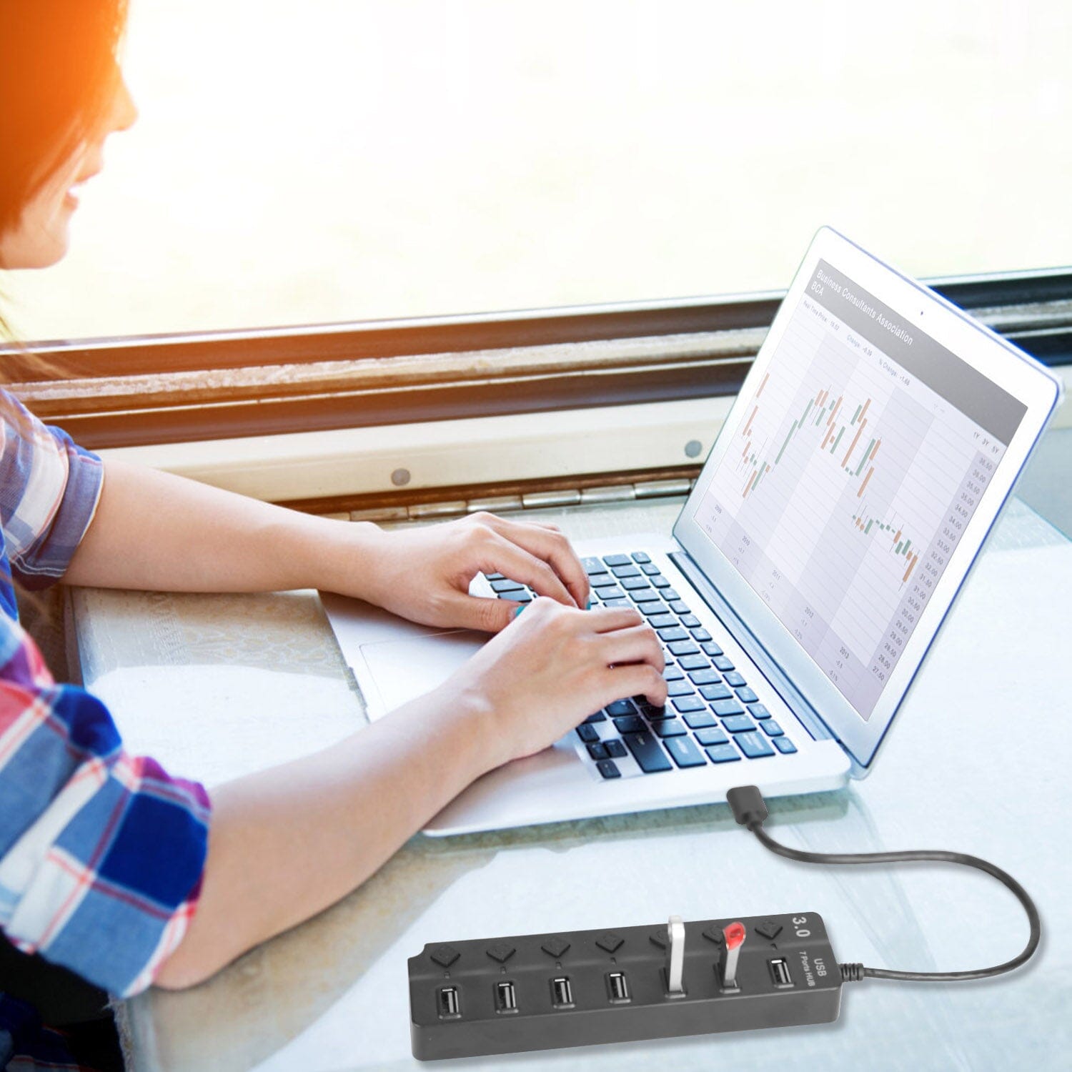 USB 3.0 HUB 7 Ports High Speed 5Gbps USB Splitter Geniue Stockist For Sale