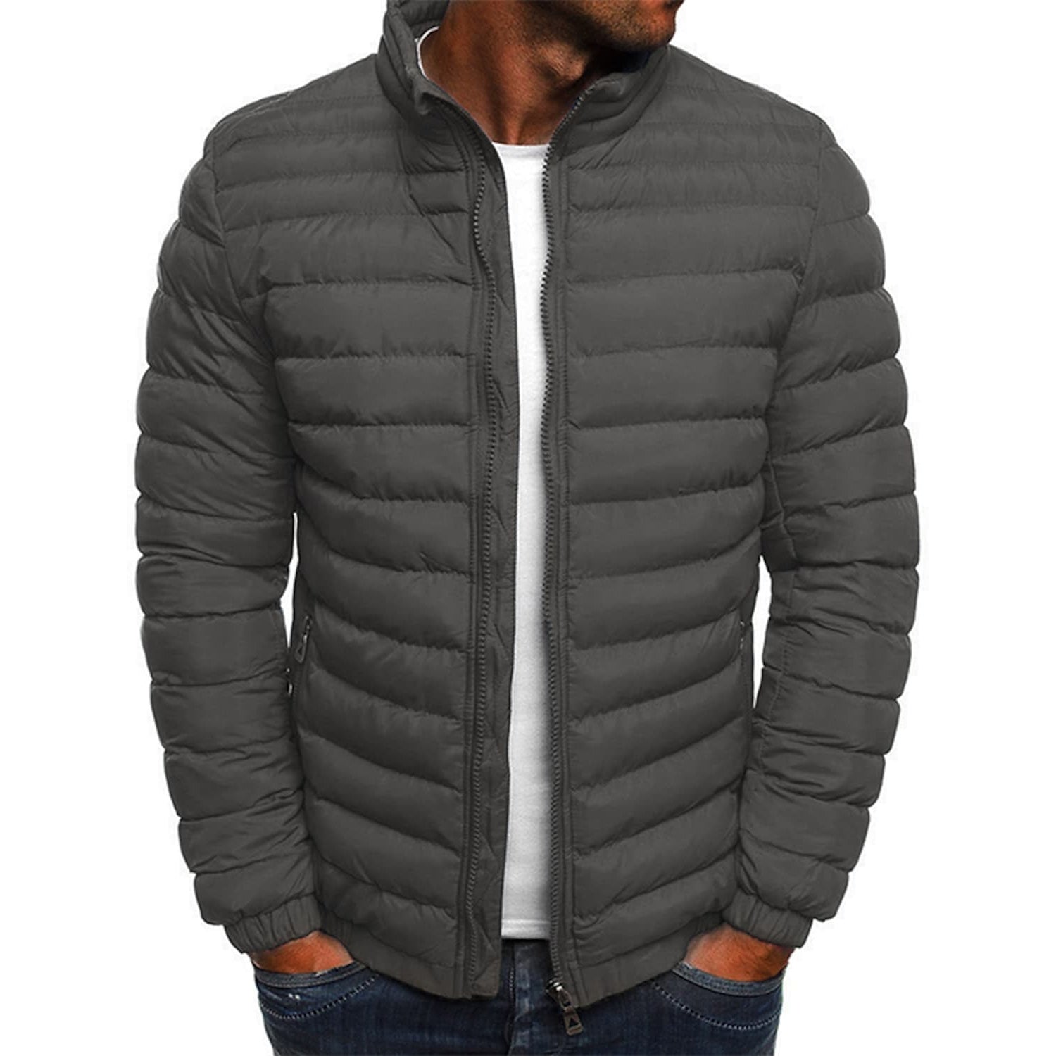 Men's Warm Windproof Puffer Bubble Jacket Clearance Online