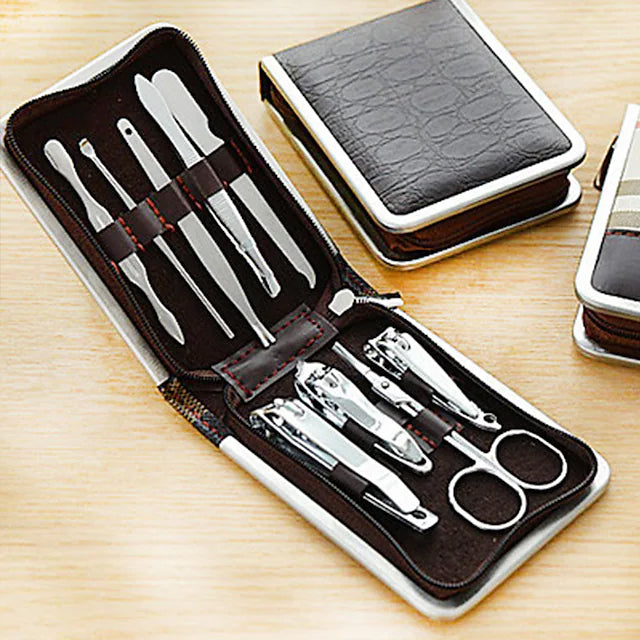 9-Pieces Set: Carbon Steel Nail Clippers Set Cheap Sale Brand New Unisex