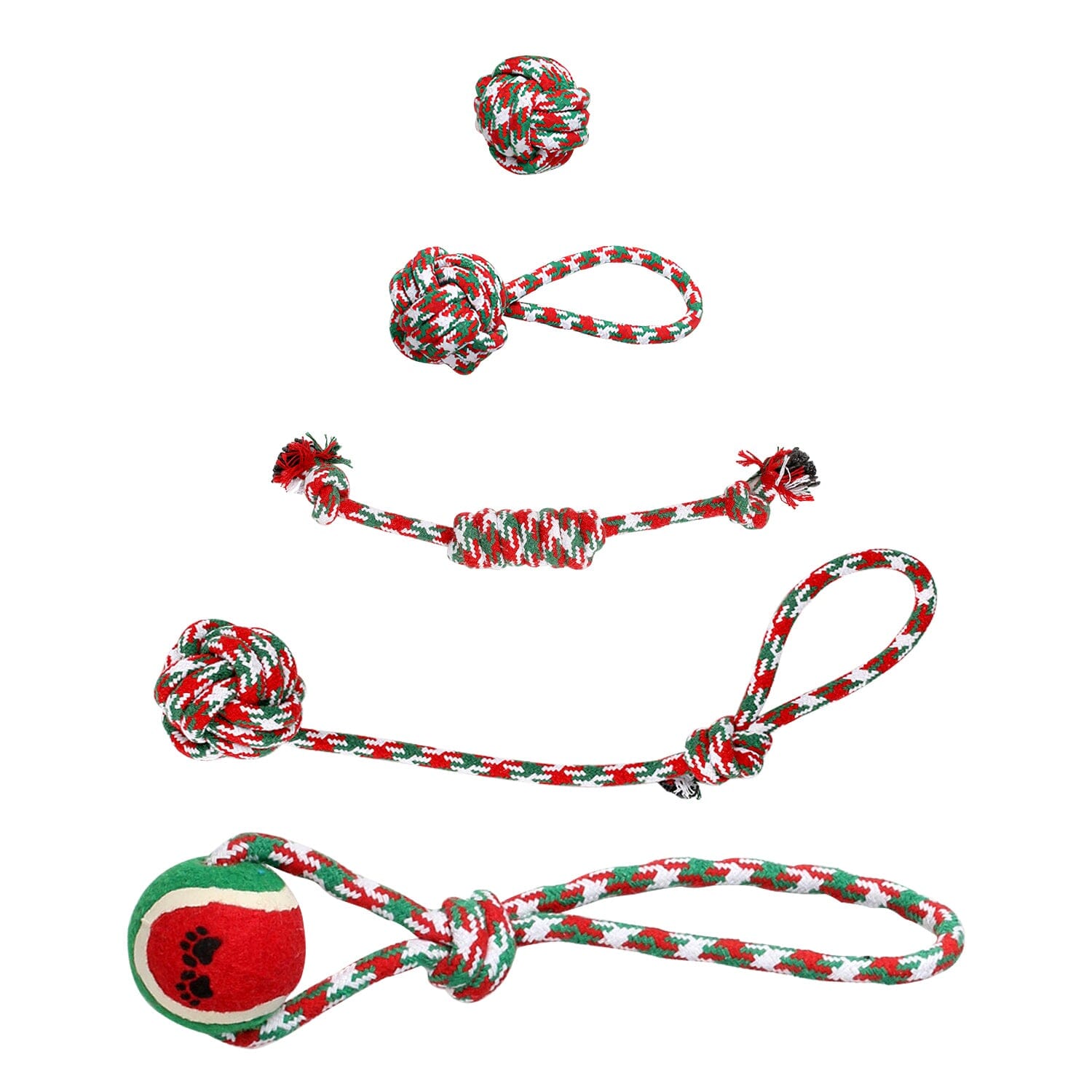 5-Pieces: Christmas Dog Rope Chew Toys Cheap Sale From China