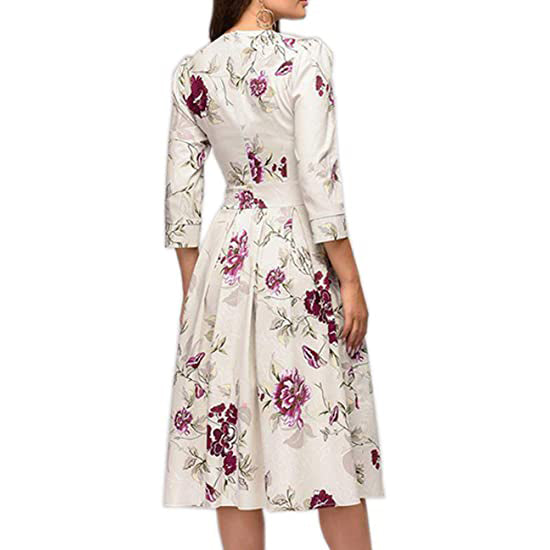 Women's Floral Vintage Dress Sale Visa Payment