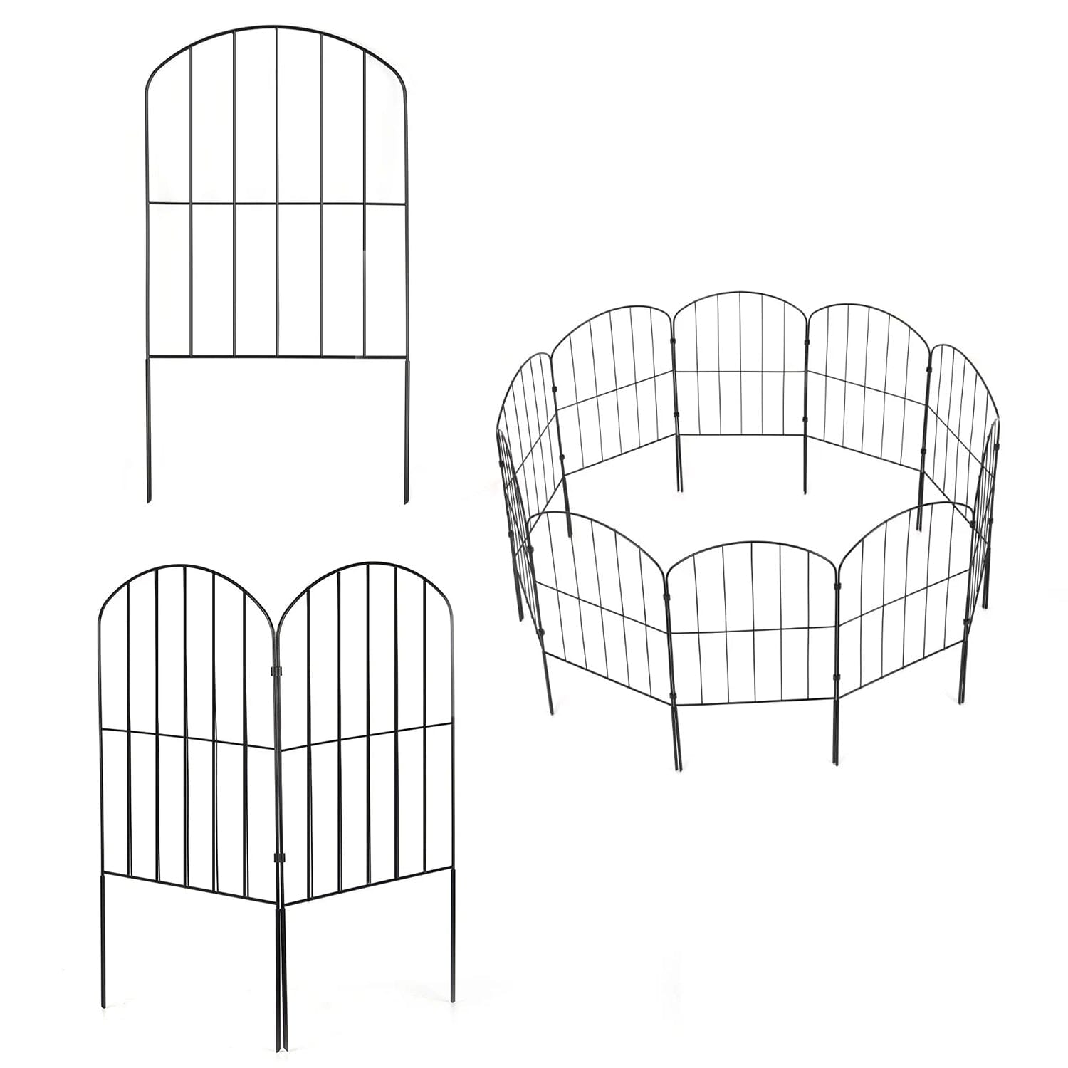 10-Pieces: Decorative Garden Fence Rustproof Iron Wire Arched Fence Many Kinds Of Cheap Pice