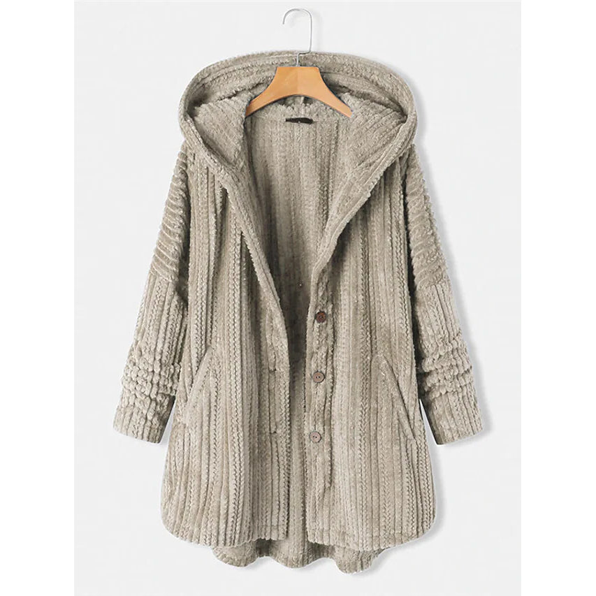 Women's Plus Size Coat Button Pocket 2025 Unisex Online