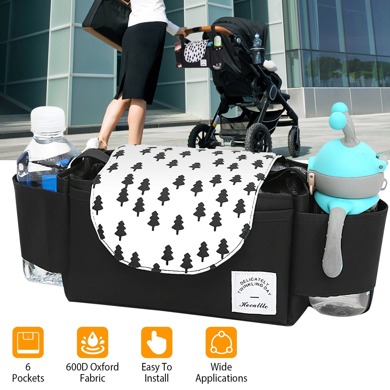 6-Pockets Baby Trolley Bag with Cup Holder Low Pice Sale Online