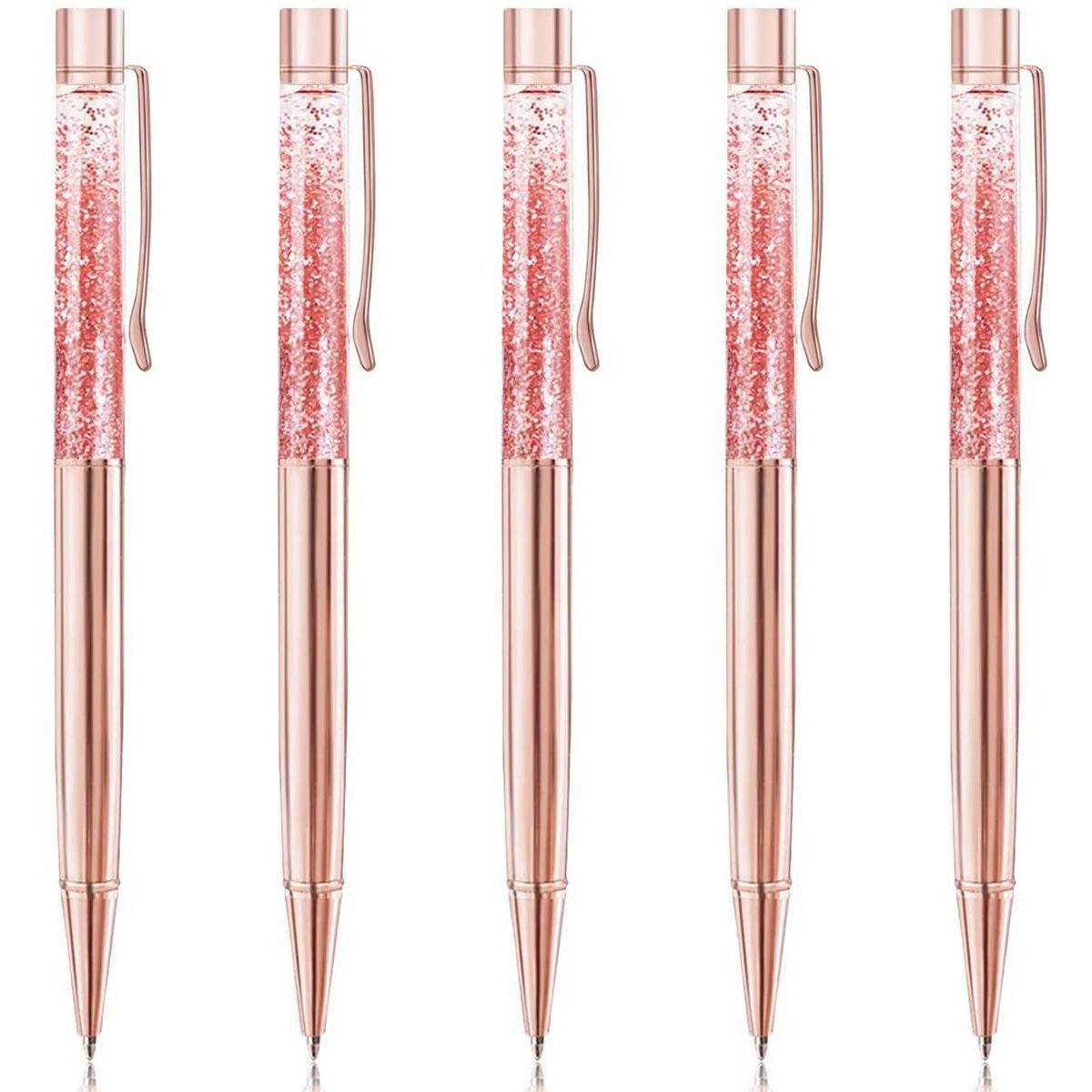 5-Piece: Bling Dynamic Liquid Ballpoint Pens Discount 2025 New