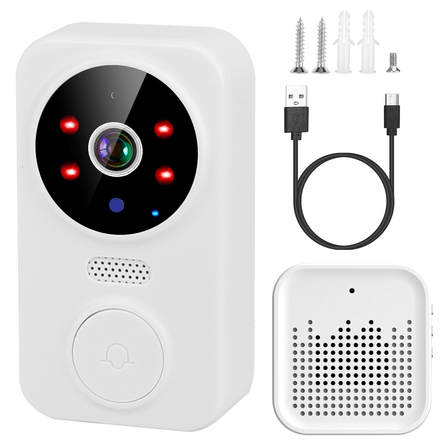 1080P WiFi Security Doorbell Camera 2-Way Audio Free Cloud Storage Free Shipping Outlet