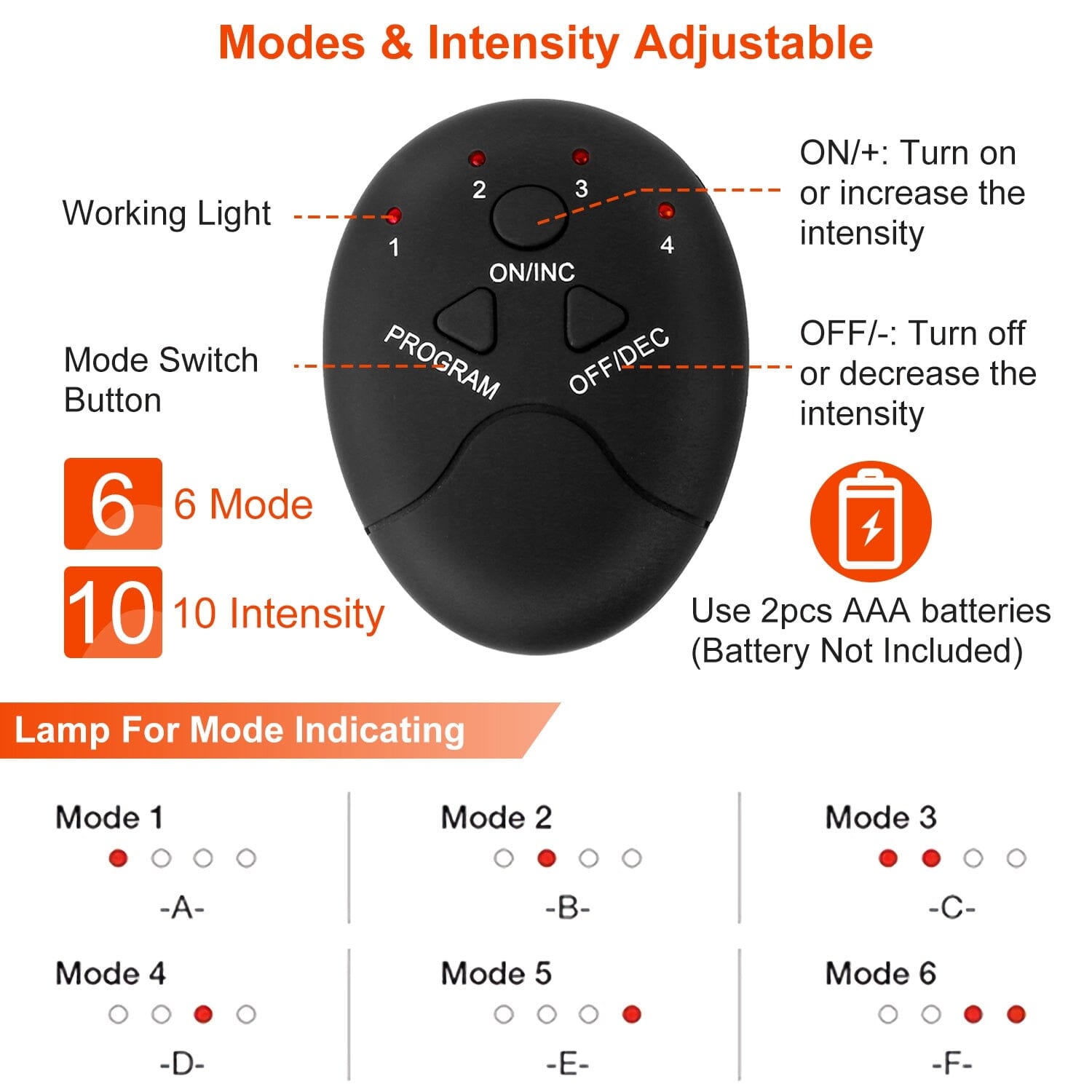 Abs Stimulator Muscle Toner EMS with 6 Modes Free Shipping Largest Supplier