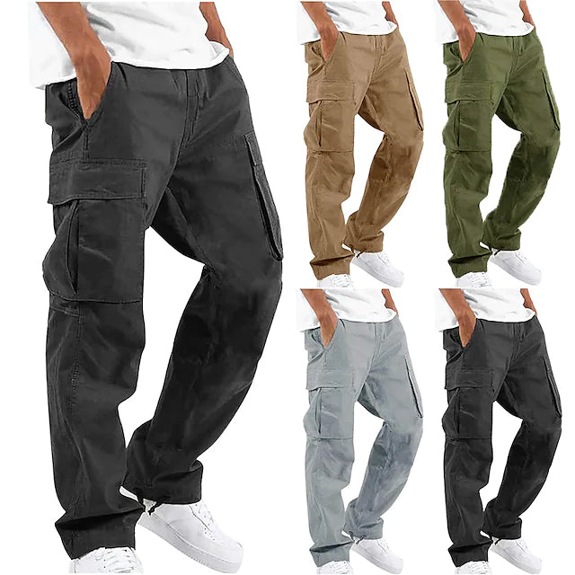 Men's Cargo Pants Trousers Drawstring Elastic Waist Multi Pocket Websites Online