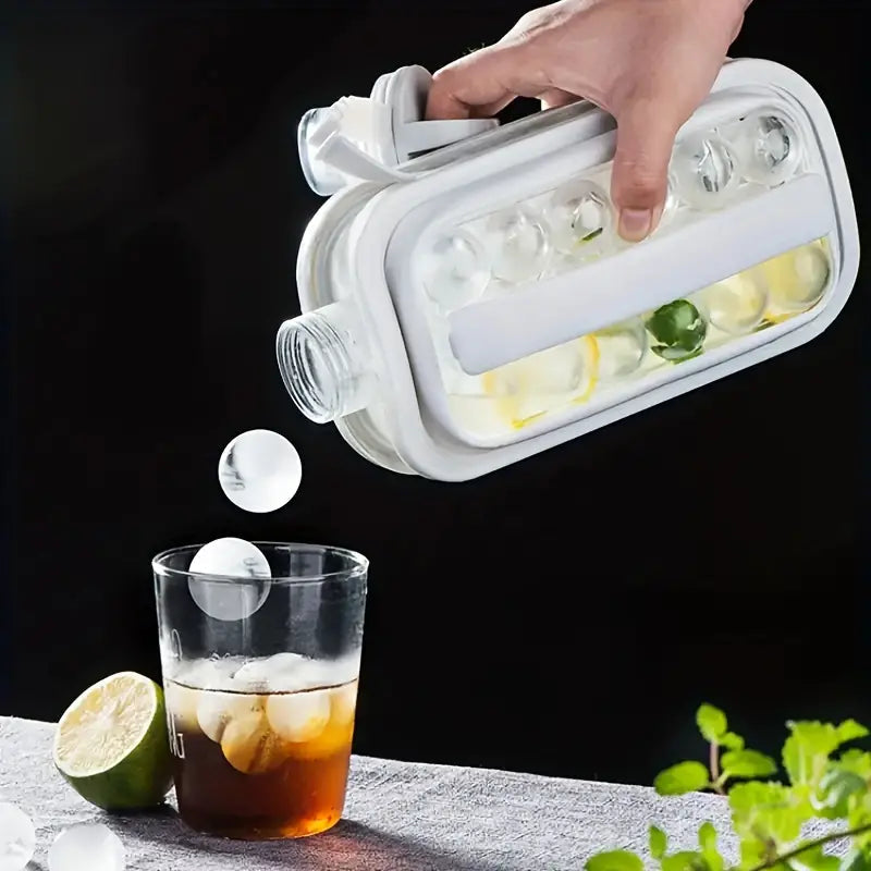 2-in-1 Portable Ice Ball Maker Kettle With 17 Grids Flat Body Lid Cooling Ice Pop/Cube Molds Ebay Online