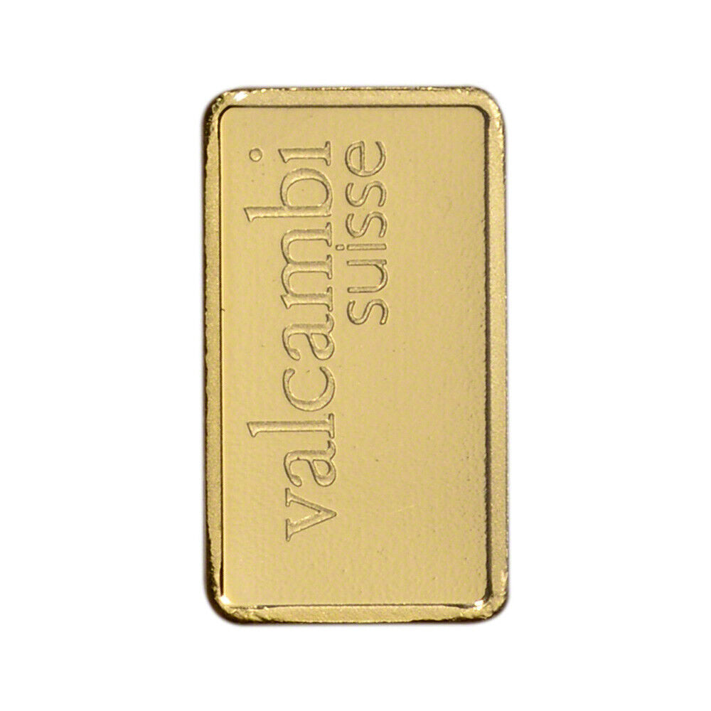 1 Gram Gold Bar - Valcambi Suisse - 999.9 Fine in Sealed Assay Best Pices Online