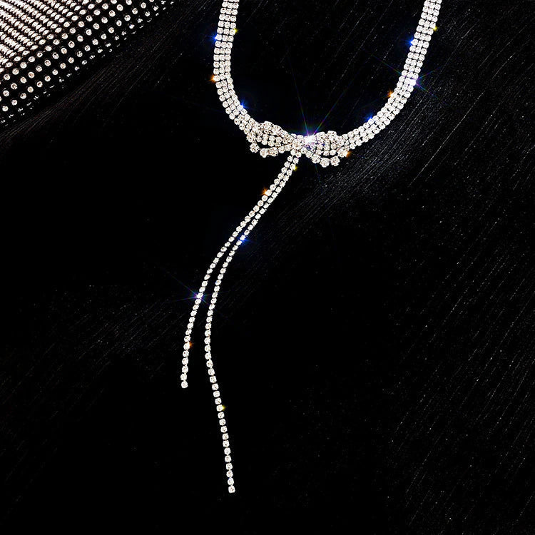 Luxury Trendy Crystal Choker Necklace Clavicle Chain Necklace For Women Wedding Fashion Jewelry Collar Free Shipping