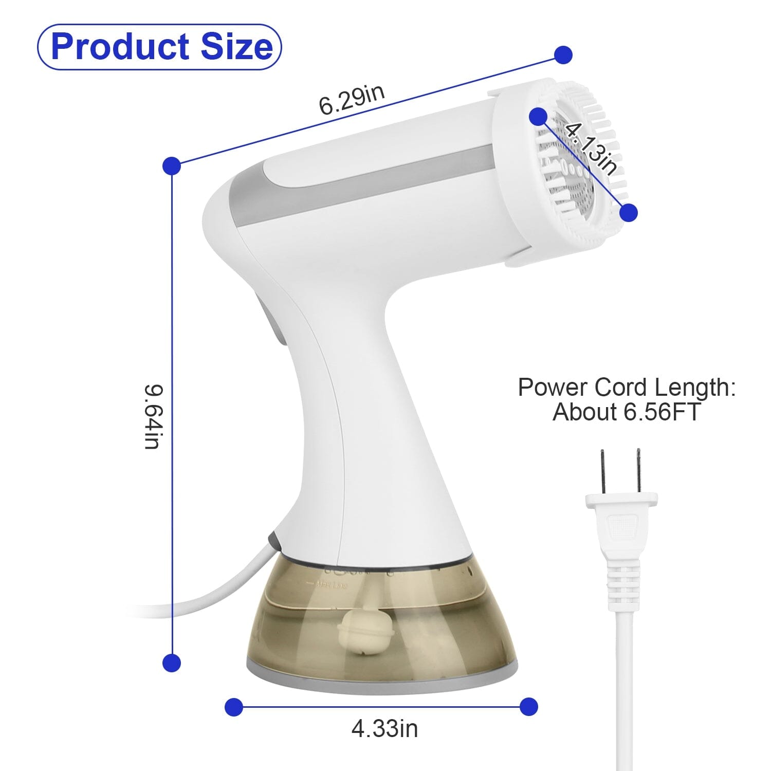 1500W Garment Steamer Portable Handheld Fabric Steamer with Lint Brush Removable 350ml Water Tank Marketable For Sale