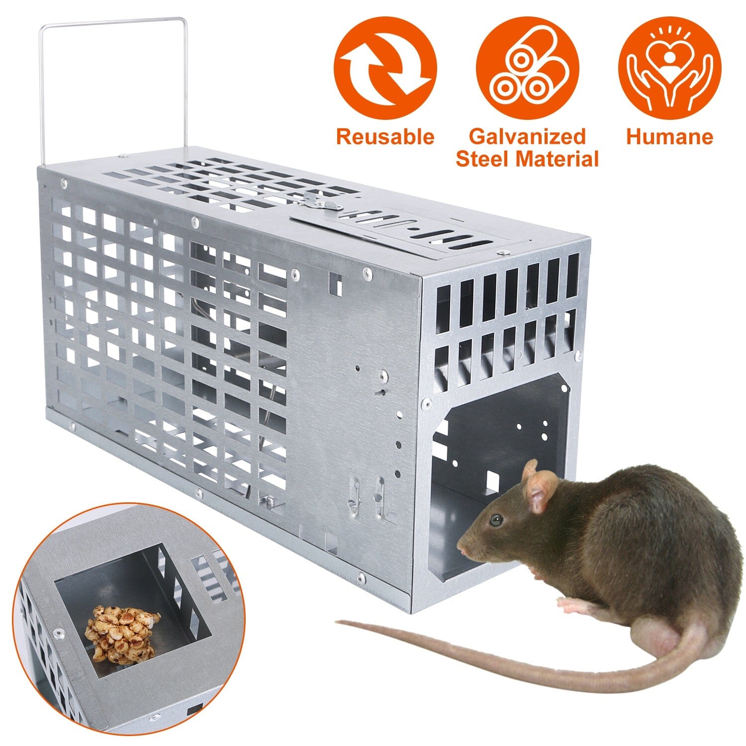 Reusable Metal Rat Cage Catch Release Continuous Capture Sale Lowest Pice