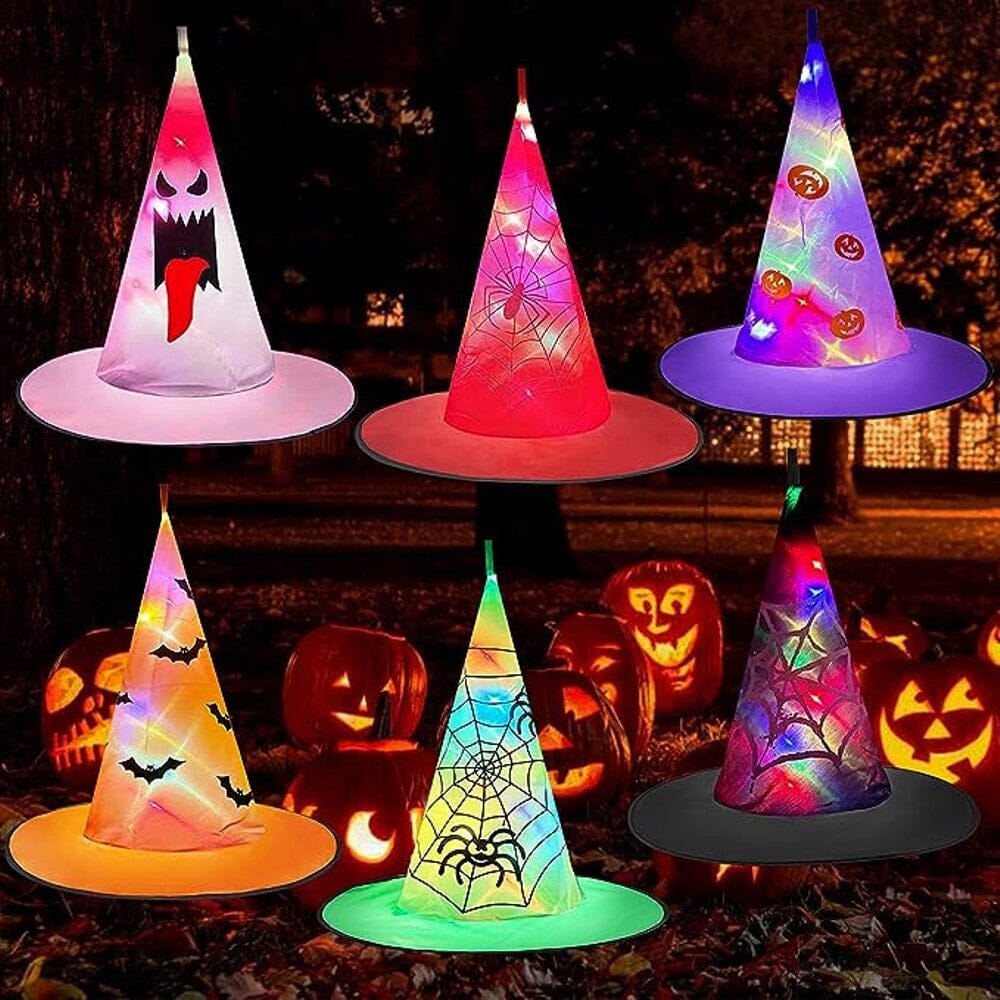 Assorted Halloween Witch Hat String Lights – 10LED – 15.2″ x 13.8″ – Batteries Included Sale Real