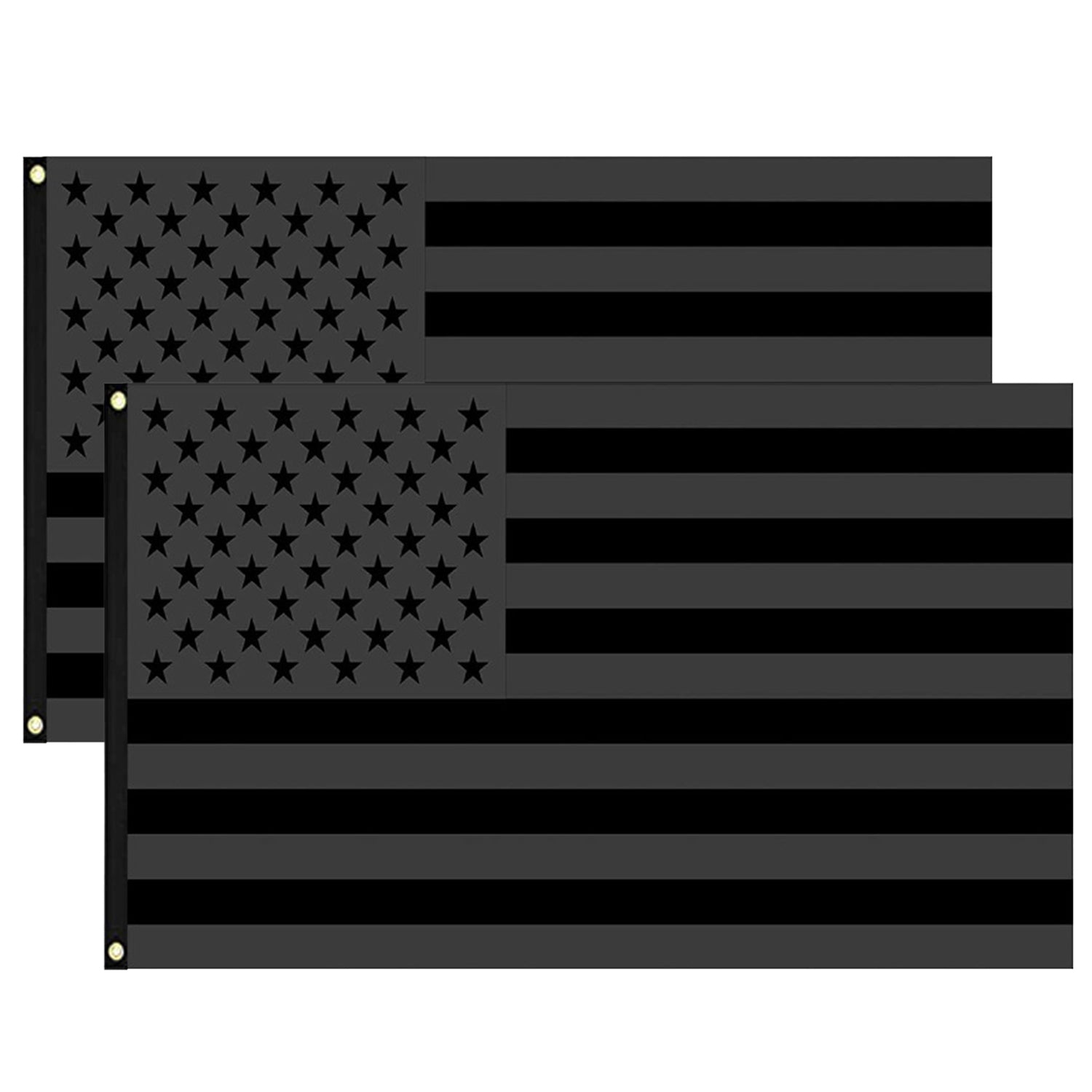 2-Pack: 3X5 Ft. All Black American Flag Outlet Free Shipping Authentic